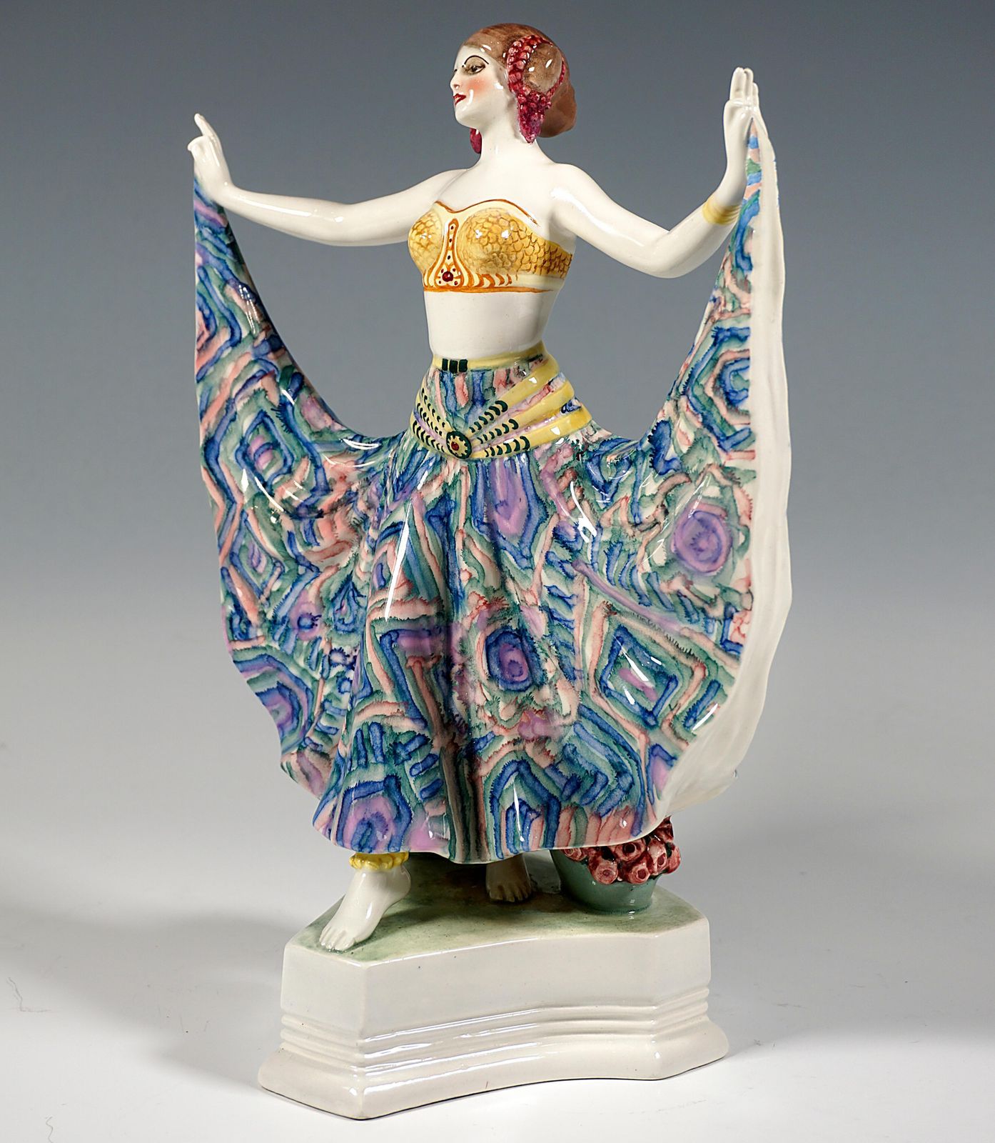 Goldscheider Vienna Art Déco Figure 'Ruth' Dancer In Oriental Costume, By Rosé photo furniture