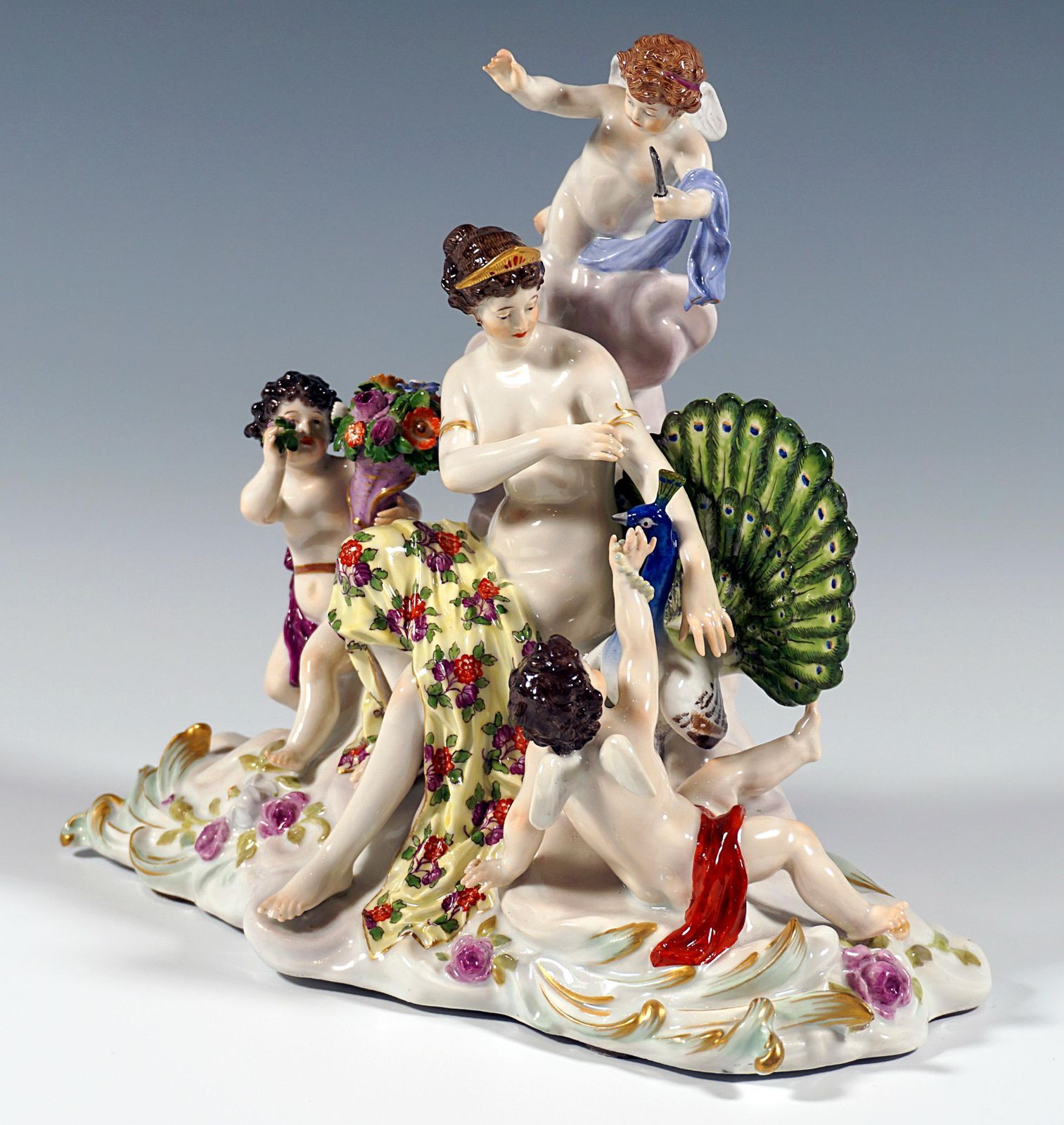 Meissen Art Nouveau Group 'The Air' By Paul Helmig, Germany Around 1900 photo furniture