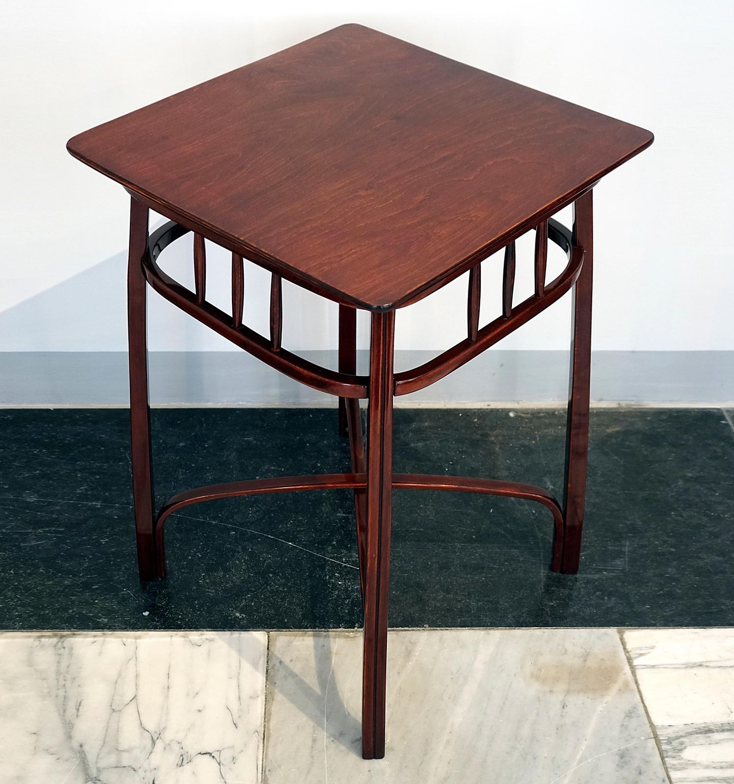 J.&J. Kohn Art Nouveau Waiting Table, Mahogany Stained, Austria, Around 1905 photo Furniture