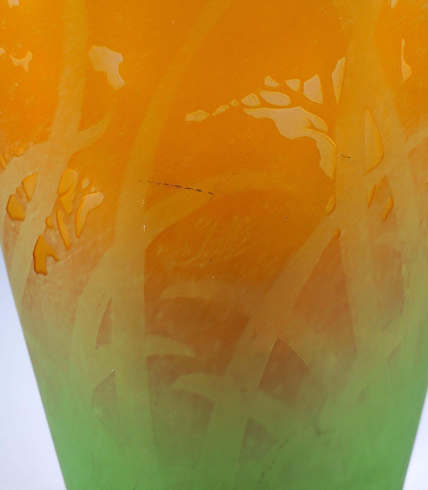 Large émile Gallé Art Nouveau Cameo Vase With Daffodil Decor, France, Ca 1904 photo vintage
