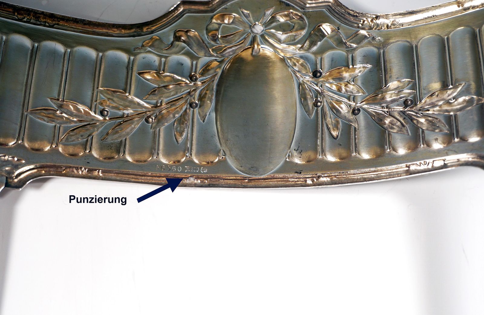 Art Nouveau Silver Jardinière In Navette Form, Koch & Bergfeld Germany, Ca 1900 photo vintage
