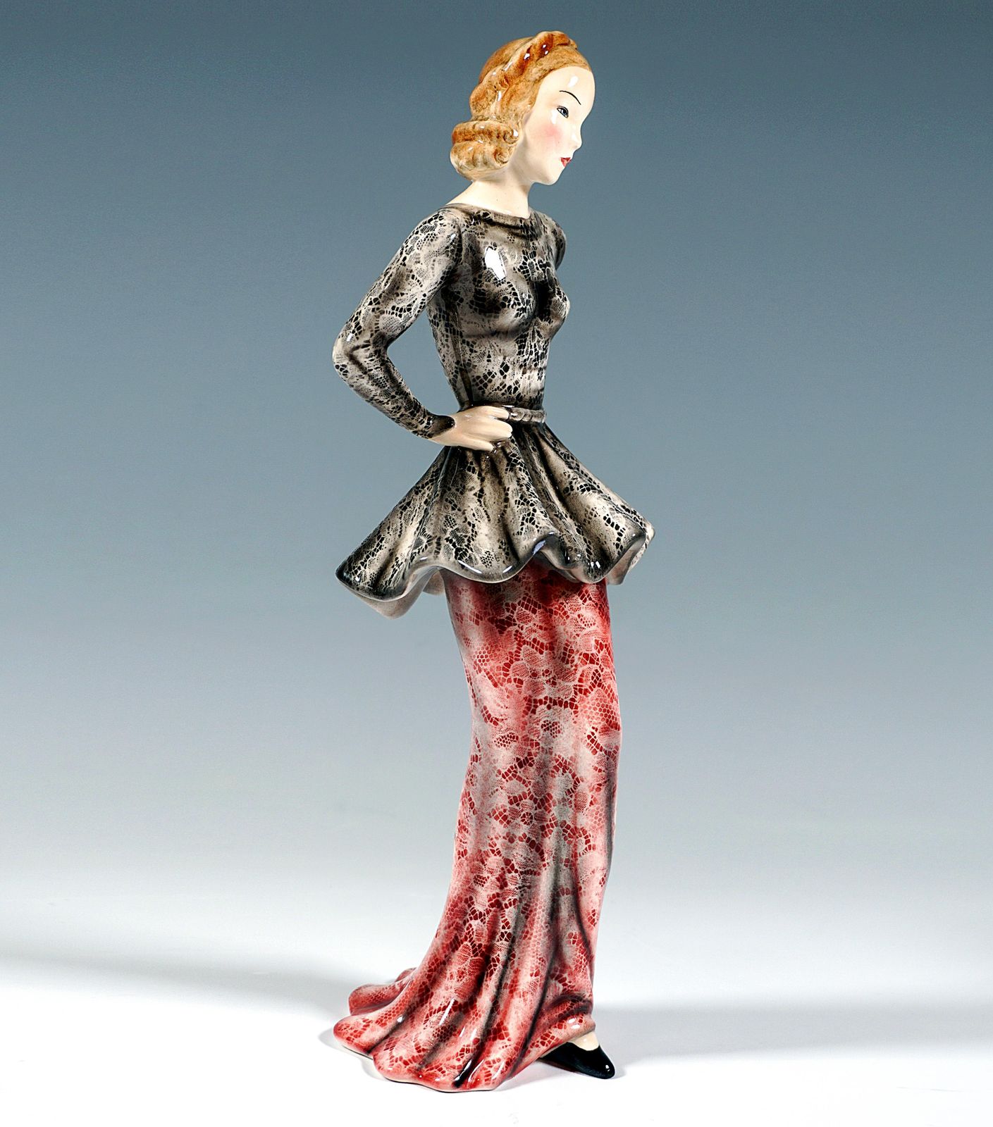 Goldscheider Vienna Art Déco Marlene Dietrich, 'Fashion Lady', By C. Weiss, 1937 photo furniture