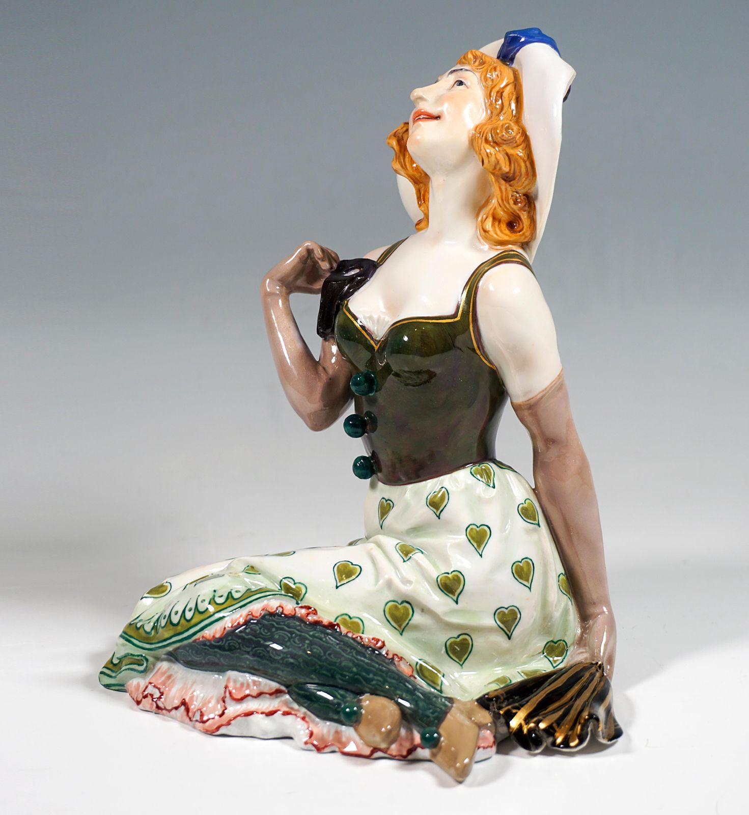 Art Nouveau Figurine 'Pierrette' By Martin Wiegand, Meissen Germany, Ca 1908 photo furniture