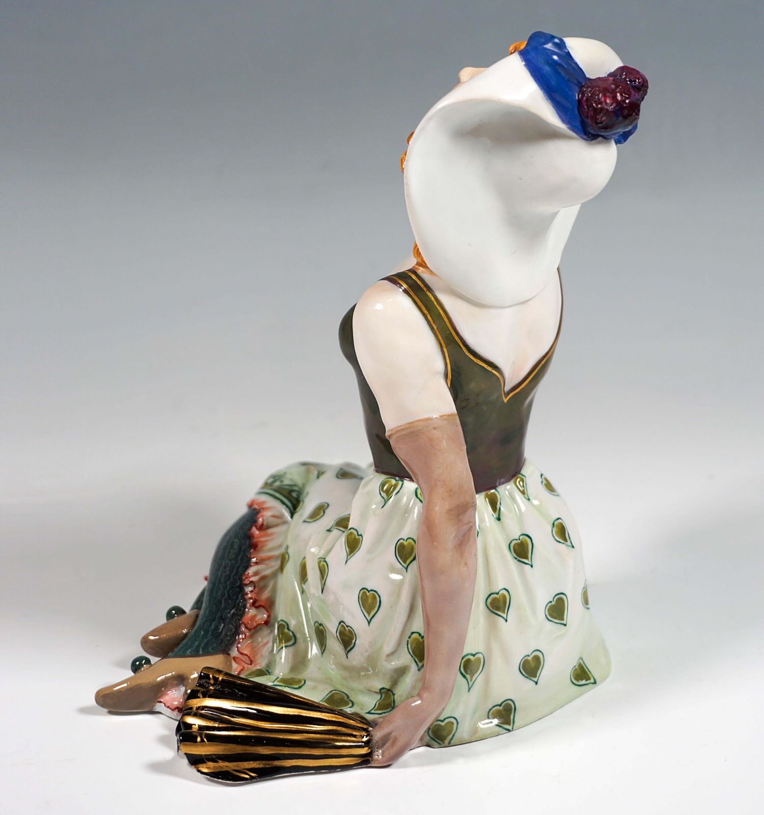 Art Nouveau Figurine 'Pierrette' By Martin Wiegand, Meissen Germany, Ca 1908 photo Home Decor