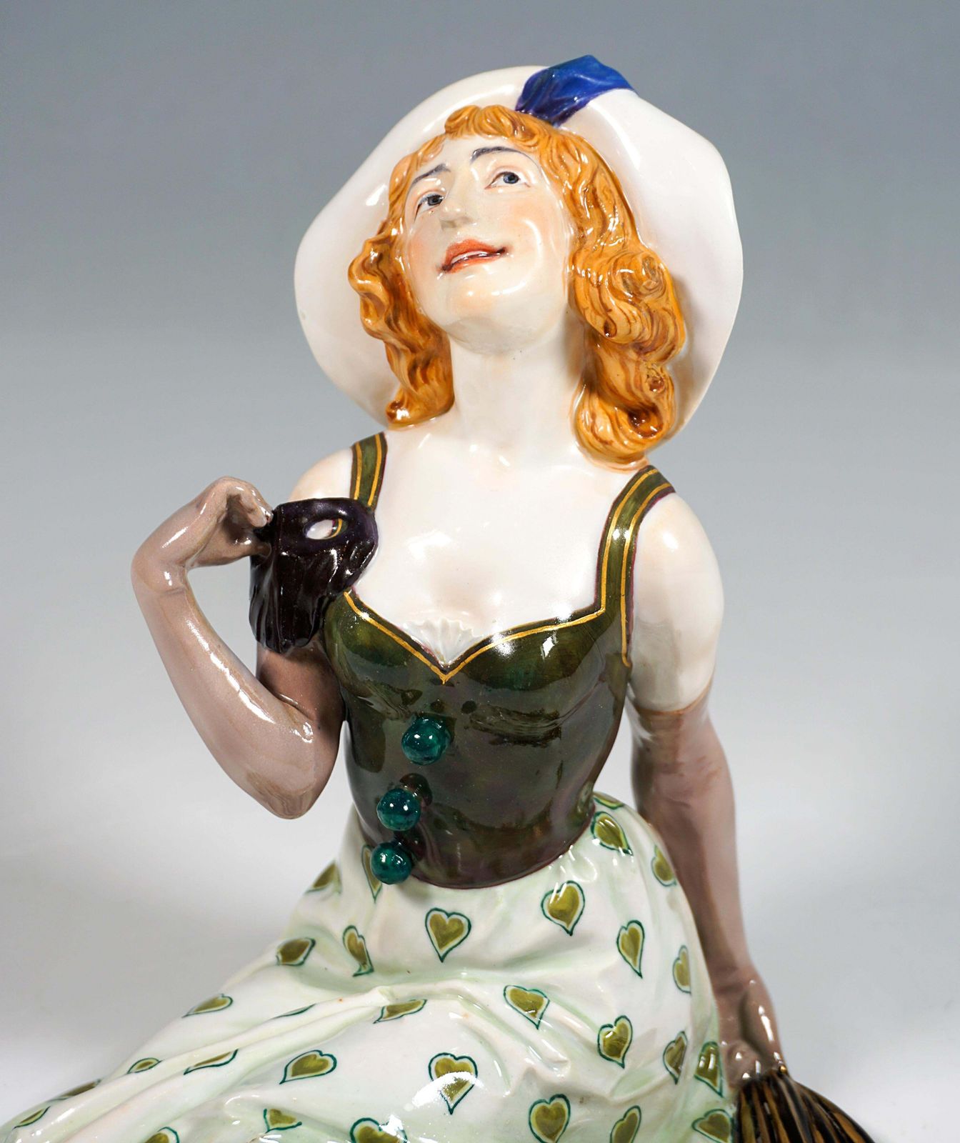 Art Nouveau Figurine 'Pierrette' By Martin Wiegand, Meissen Germany, Ca 1908 photo buy