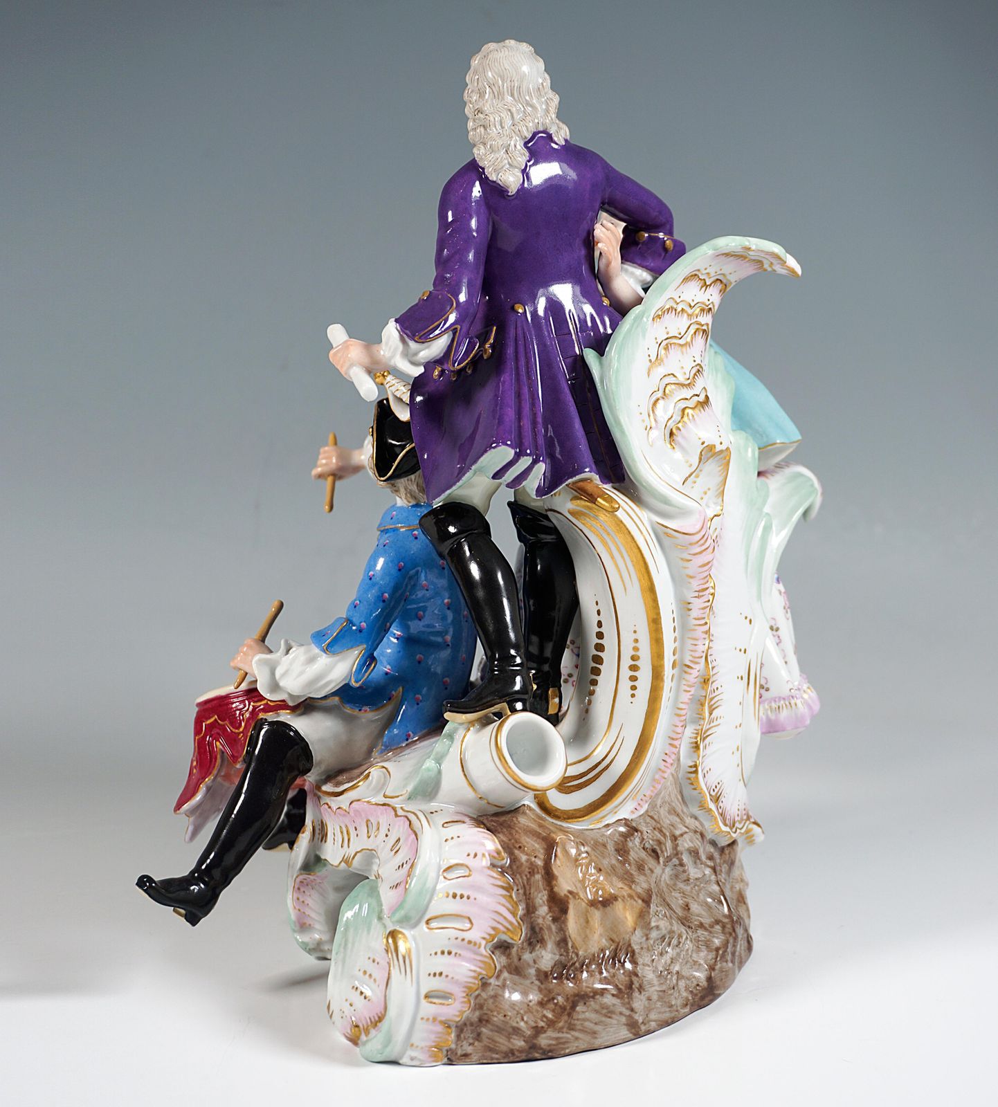 Meissen Genre Love Group With Drum Beater, By F.E. Meyer, Germany Circa 1850 photo 2575.0