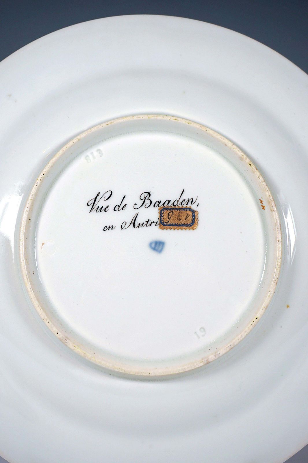 Viennese Imperial Porcelain Picture Plate Plate, Baden En Autriche, 1813 photo buy