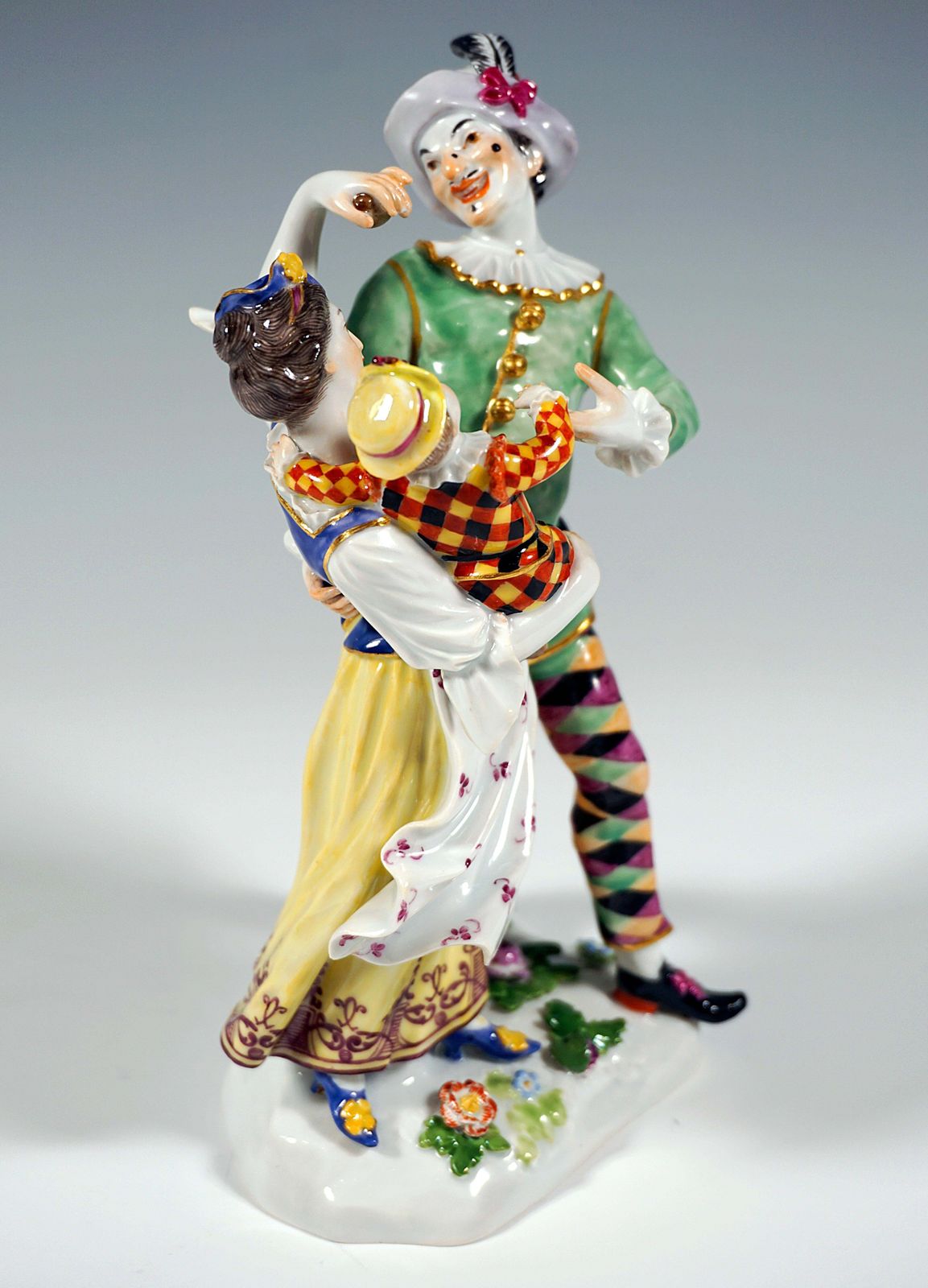 Meissen Commedia Dell'arte Group Harlequin Family By J.J. Kaendler Germany C1870 photo Home Decor