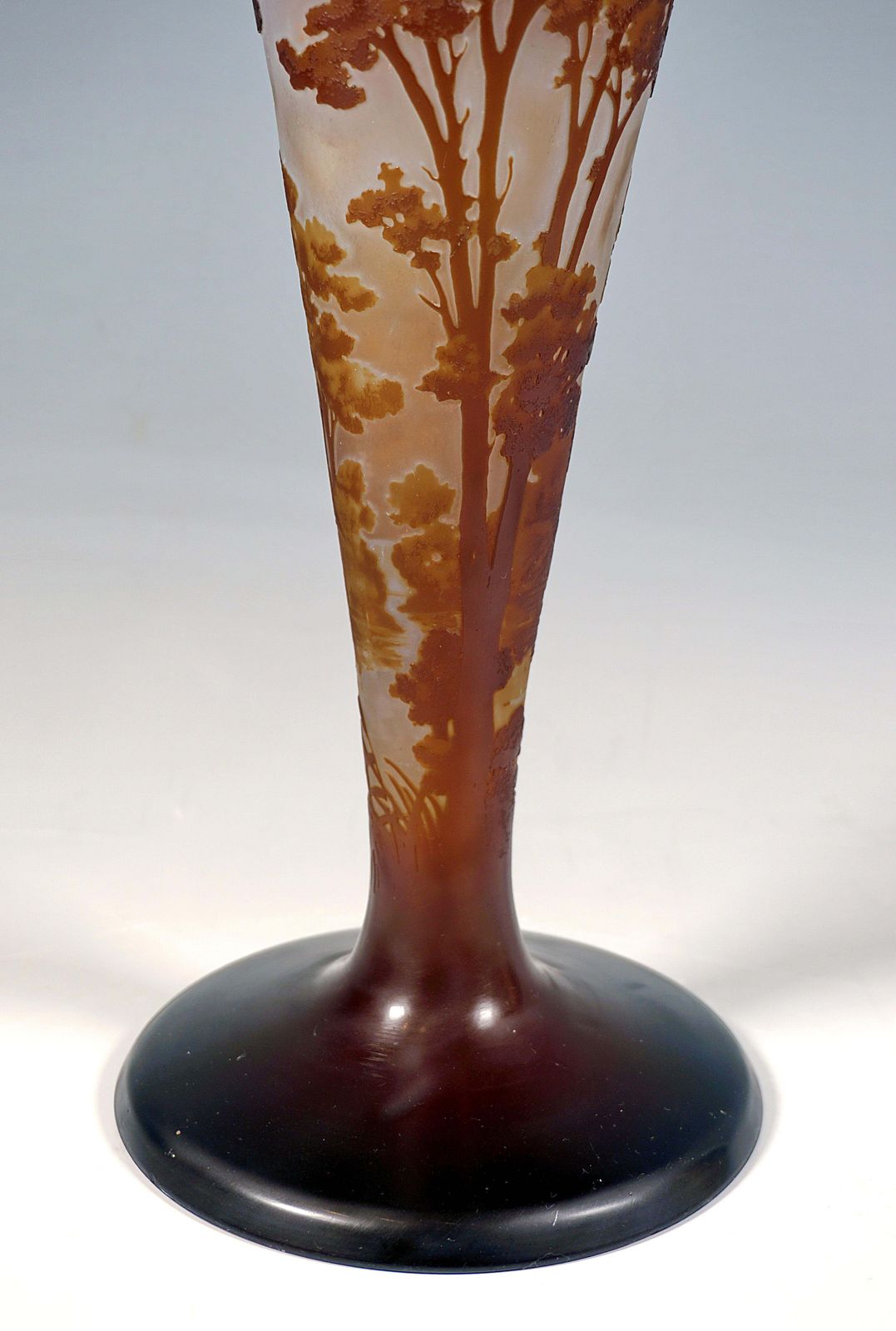 émile Gallé Art Nouveau Cameo Vase, Seascape Decor, France, Circa 1904 photo buy