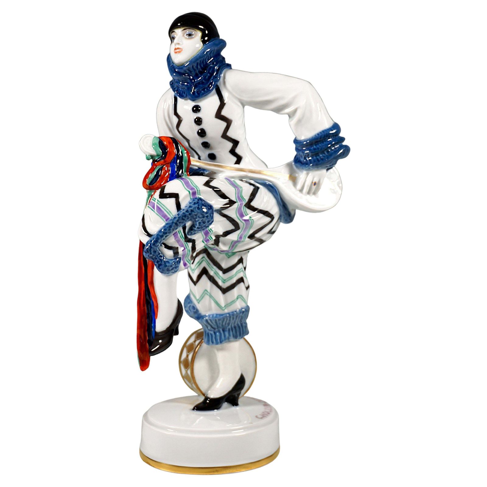 Art Déco Porcelain Figurine 'Merry March', C. Holzer Defanti, Rosenthal Germany