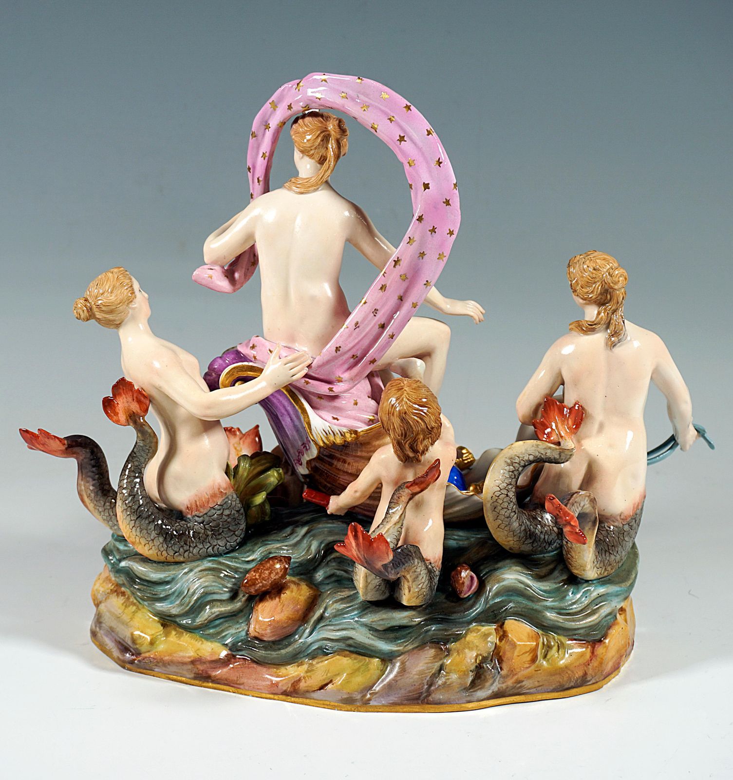 Meissen Allegorical Group 'The Water', By M.V. Acier, Germany, Around 1860 photo Home Decor