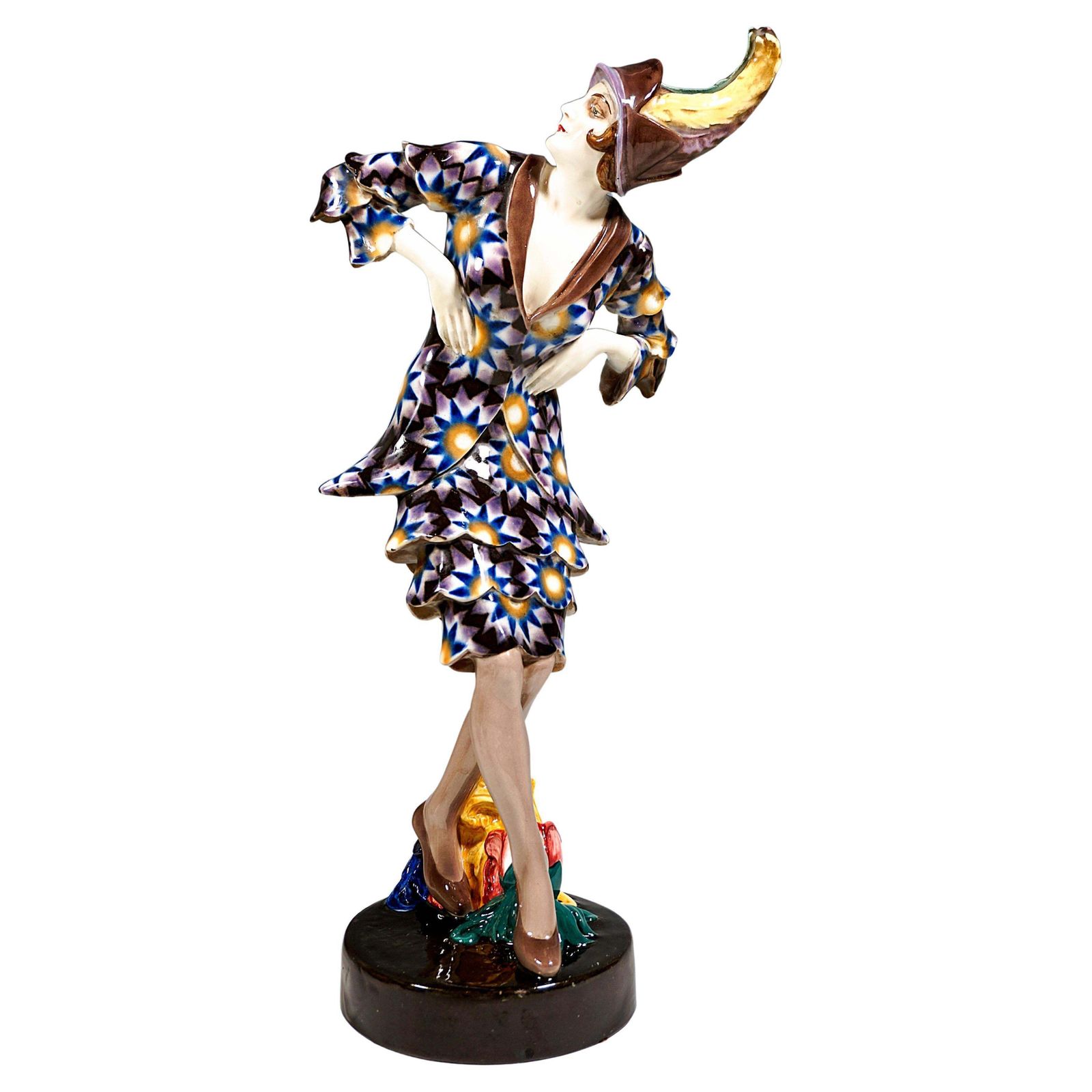 Art Déco Figurine 'Dance Of Vanity' By Josef Kostial, Goldscheider Vienna, 1920s