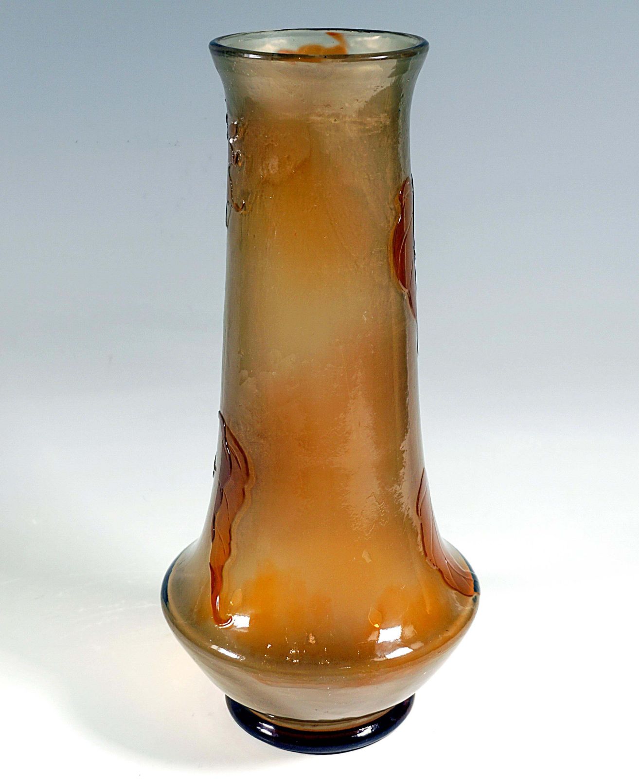 Large émile Gallé Art Nouveau Cameo Vase 'Helianthe', Nancy, France, Circa 1898 photo Home Decor