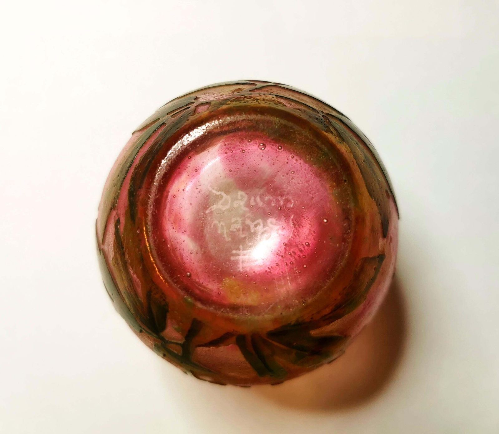 Daum Nancy Art Nouveau Cameo Vase With Bleeding Heart Decor France 1895/1900 photo buy