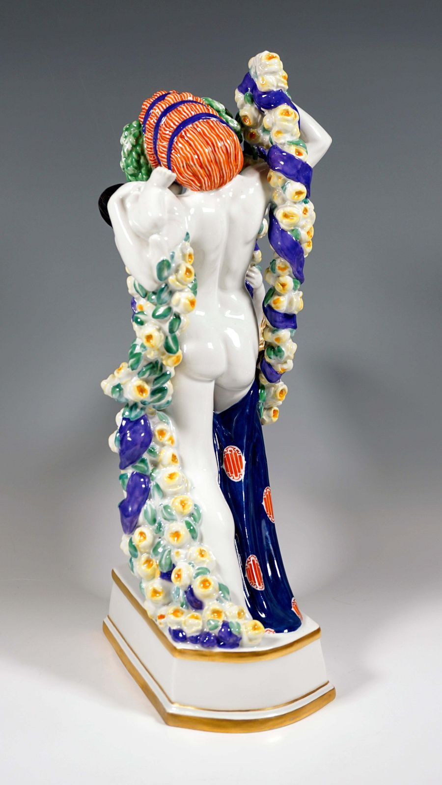 Large Meissen Art Nouveau Figure, Flora With Cupids, By Emmerich Oehler, Ca 1913 photo 10568.0