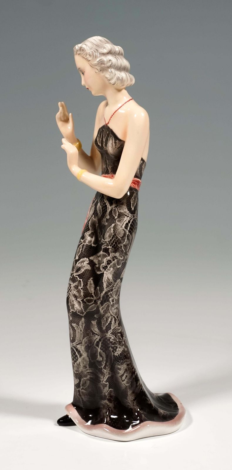 Goldscheider Vienna Art Deco 'Fashion Figurine' By Claire Weiss, Ca 1938 photo furniture