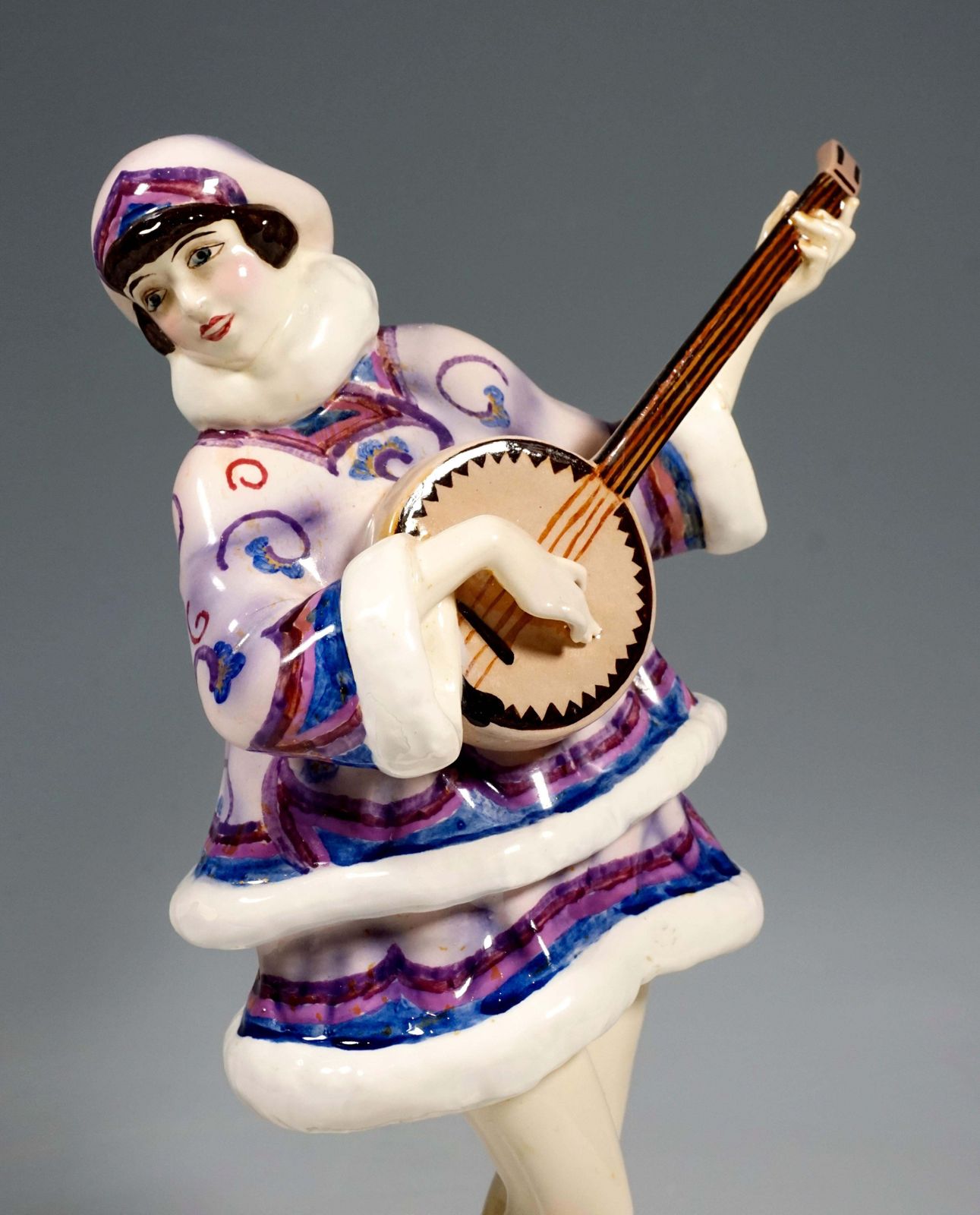 'Banjo Play' Zerline Balten As A Banjo Player, Goldscheider Vienna, Circa 1930 photo Home Decor