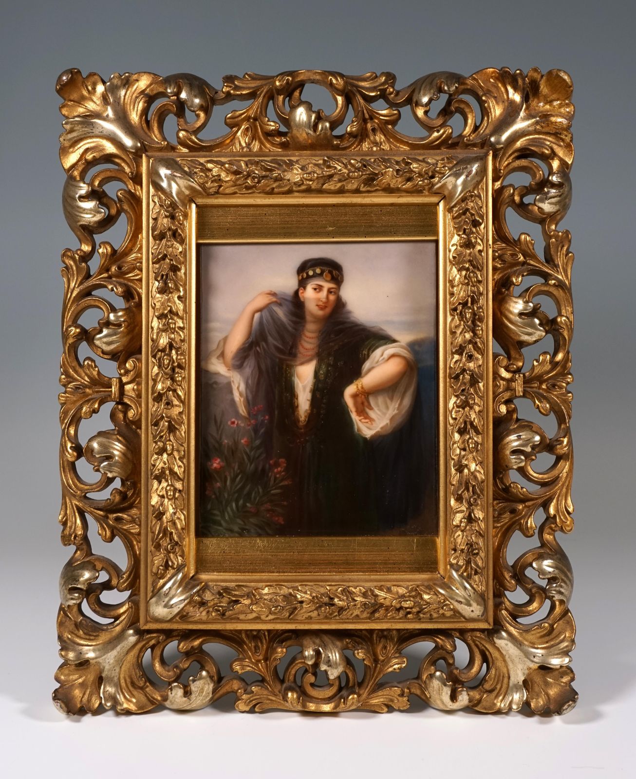 Kpm Berlin Porcelain Picture Plaque Portrait Of A Girl With Veil, Ca 1830 photo furniture