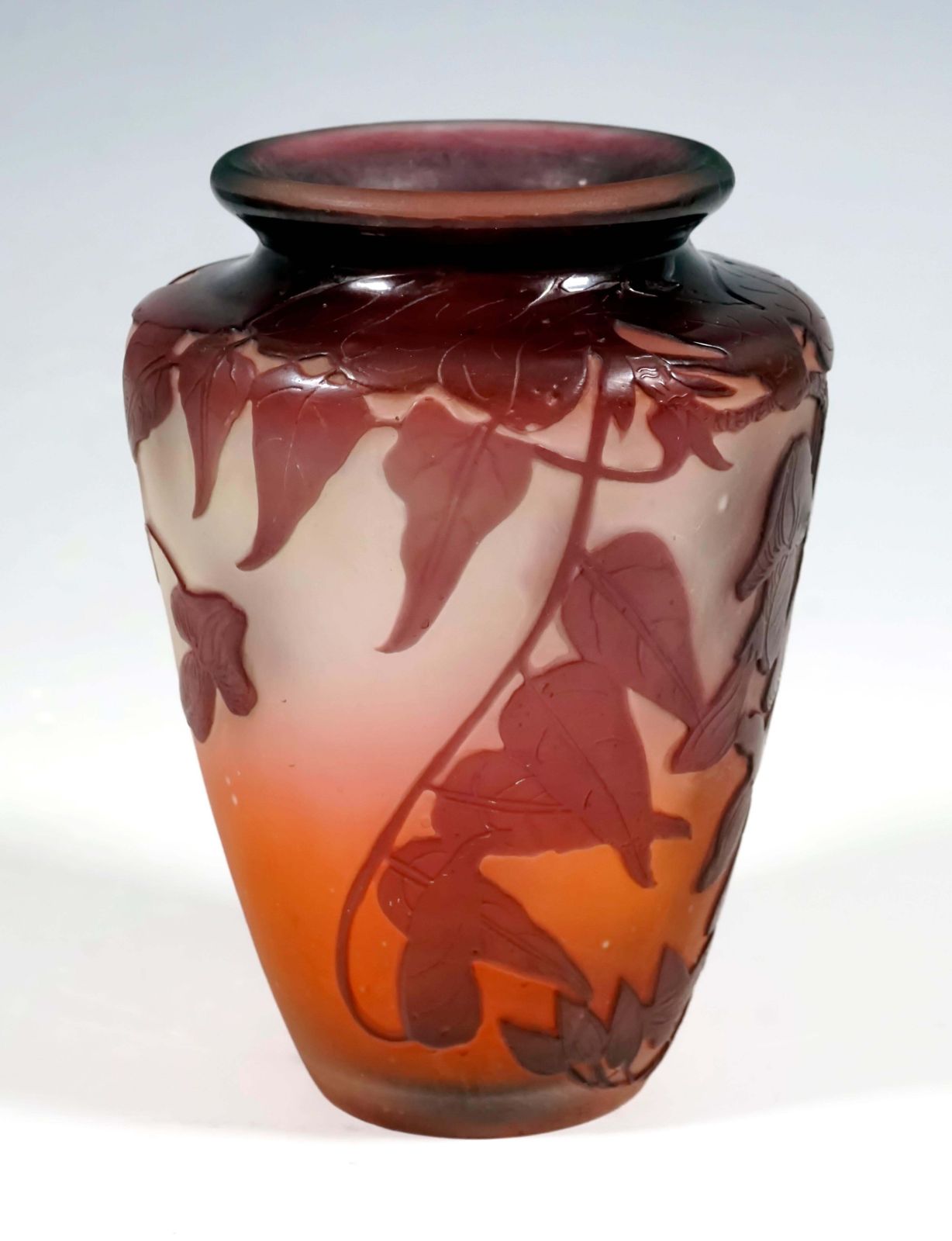 Art Nouveau Cameo Vase With Sweet Pea Decor, émile Gallé, Nancy, France, 1903/04 photo furniture
