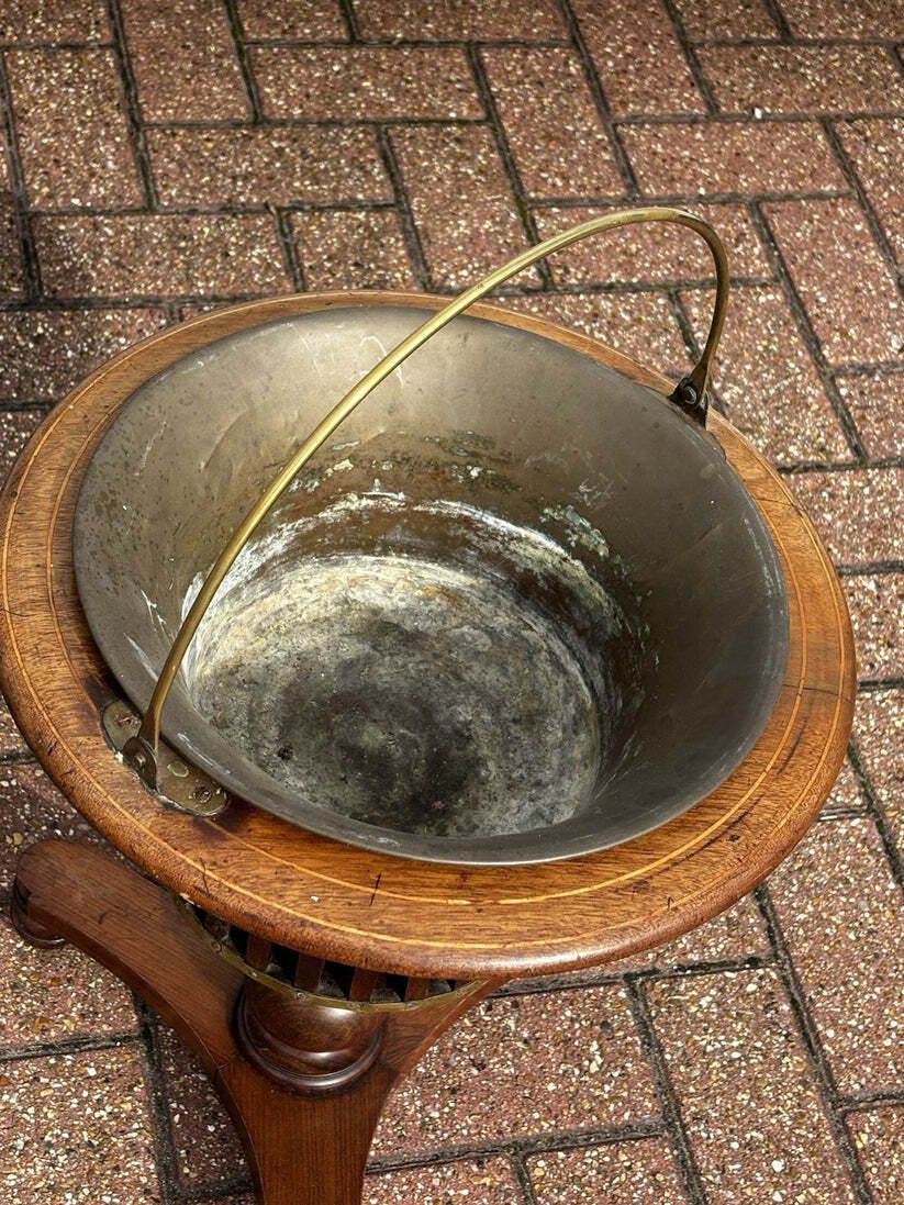 Victorian Walnut Peat Bucket, Coal / Kindling. photo vinterior