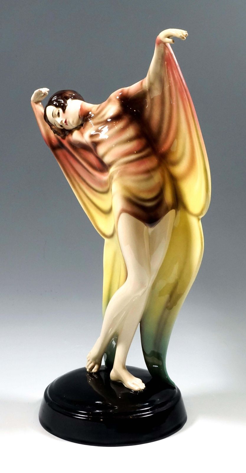 Goldscheider Art Déco Dancer In Butterfly Dress By Josef Lorenzl, Circa 1930 photo furniture