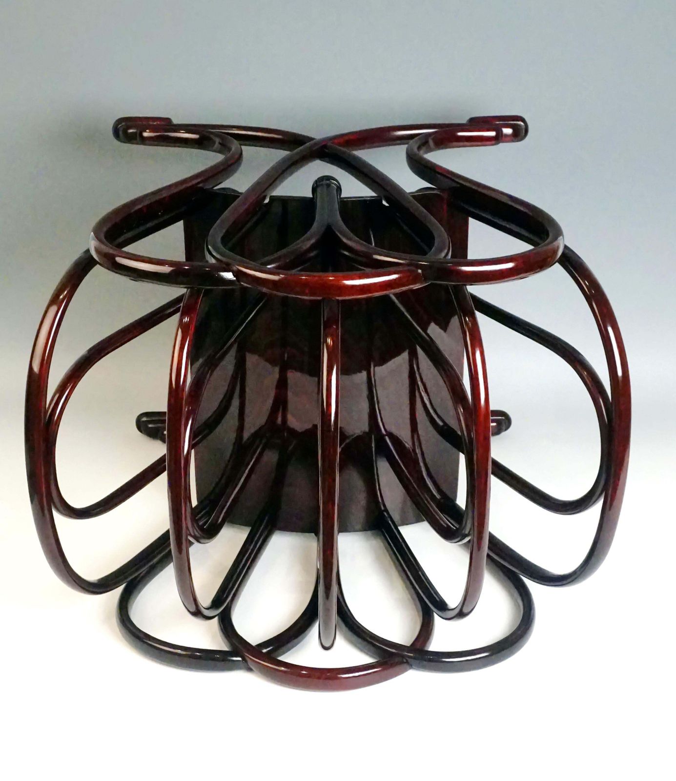 Thonet Magazine Rack Beechwood Mahogany Stained Model 11801, Circa 1904 photo 2180.0