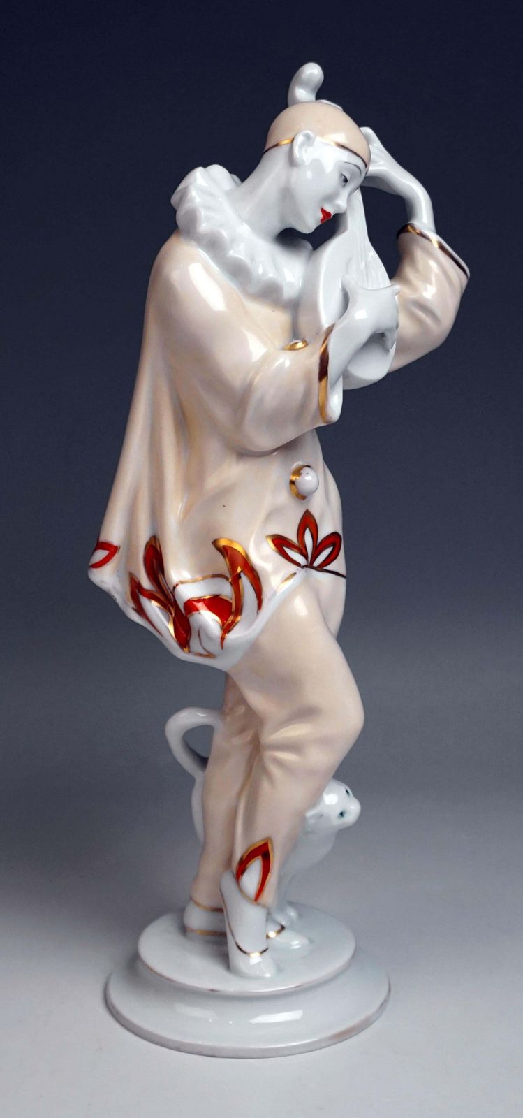 Rosenthal Art Déco Figurine Pierrot 'Ash Wednesday' Max Valentin Germany, 1922 photo Home Decor