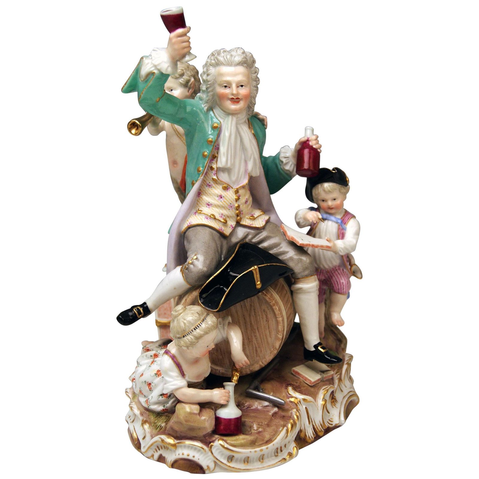 Meissen Figurines The German Bacchus Model D 13 Johann C. Schoenheit, Circa 1880