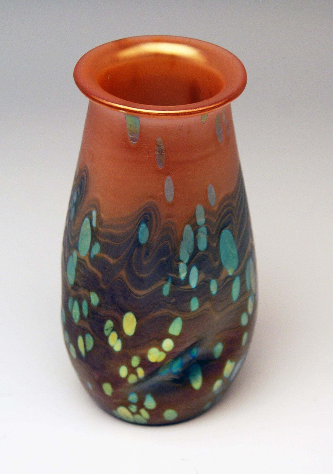 Vase Loetz Widow Klostermuehle Bohemia Art Nouveau New Red Cytisus, Circa 1902 photo for sale