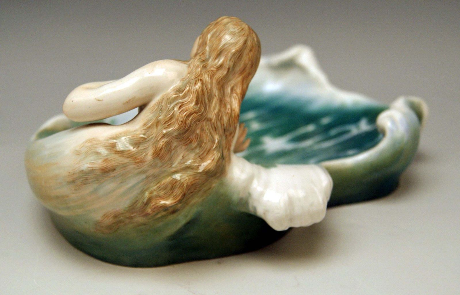 Meissen The Wave Art Nouveau Bowl Figurine Henschtel Konrad Q 169, Circa 1900 photo Home Decor