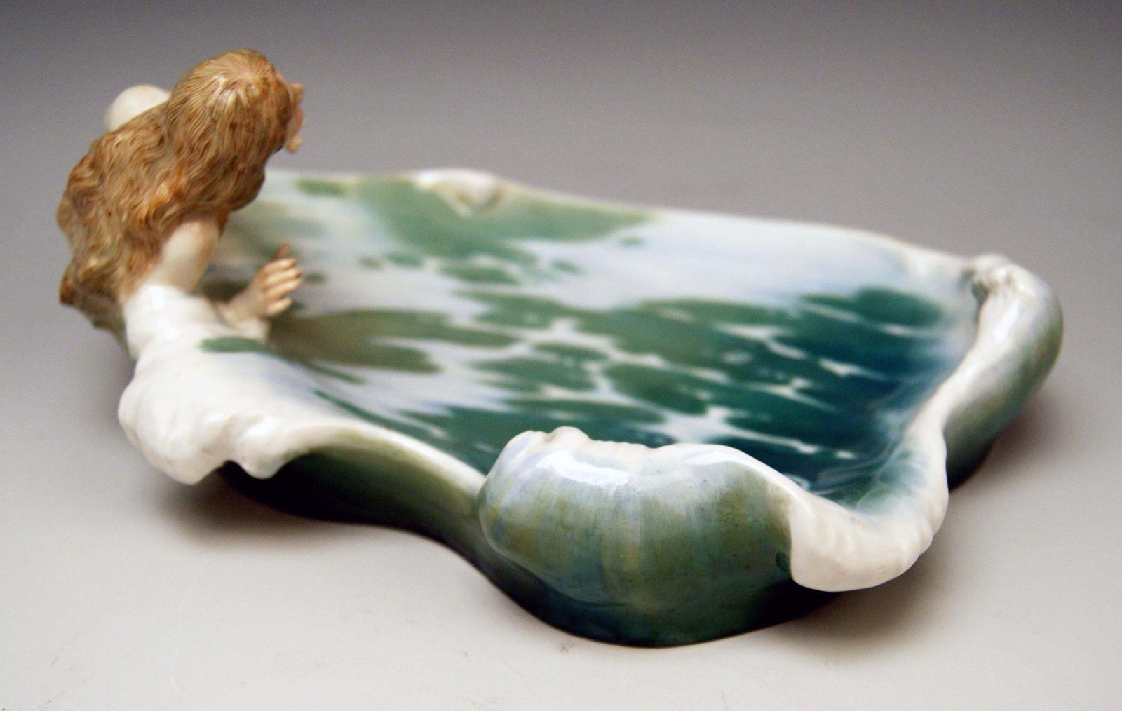 Meissen The Wave Art Nouveau Bowl Figurine Henschtel Konrad Q 169, Circa 1900 photo 2842.0