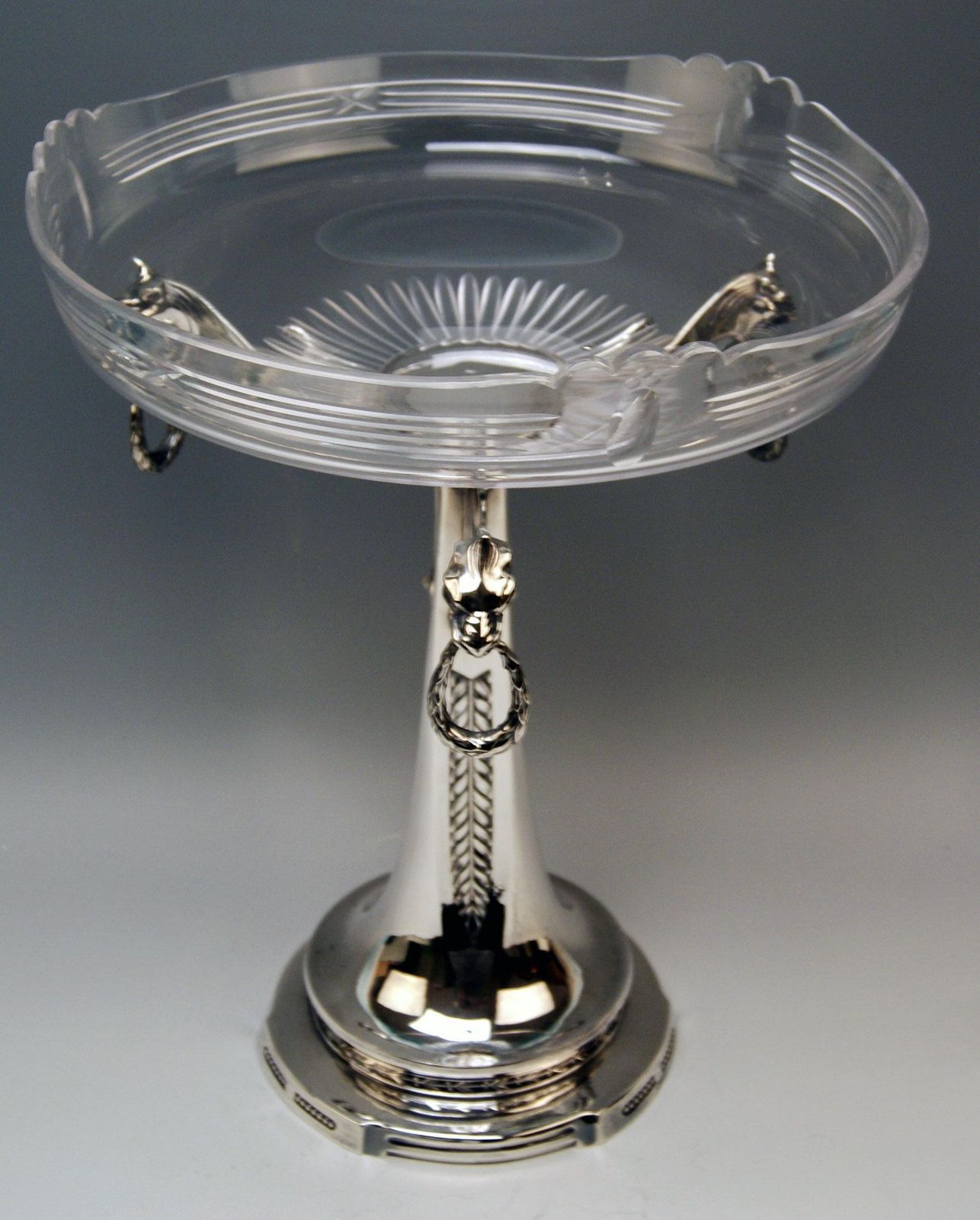 Three Part Table Set Centerpiece Pair Of Candelabras Silver Plated, Germany 1915 photo buy