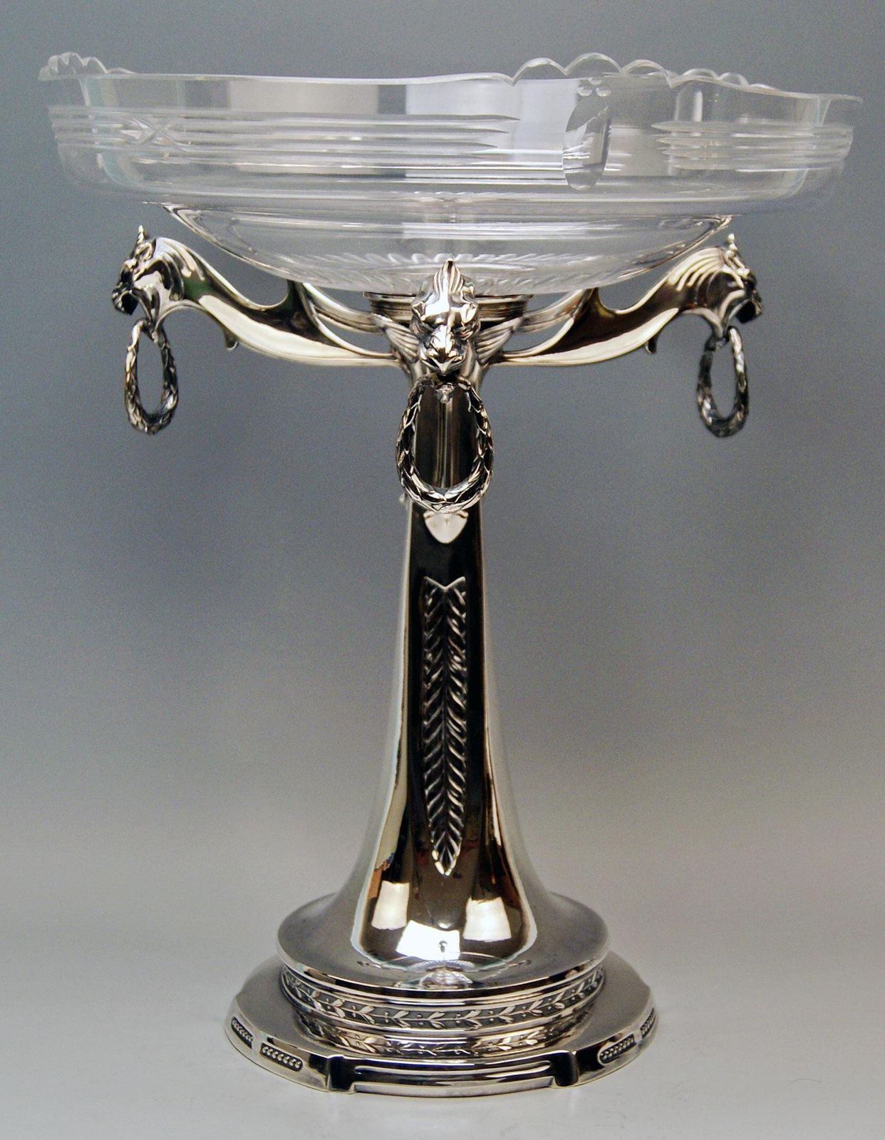 Three Part Table Set Centerpiece Pair Of Candelabras Silver Plated, Germany 1915 photo vintage