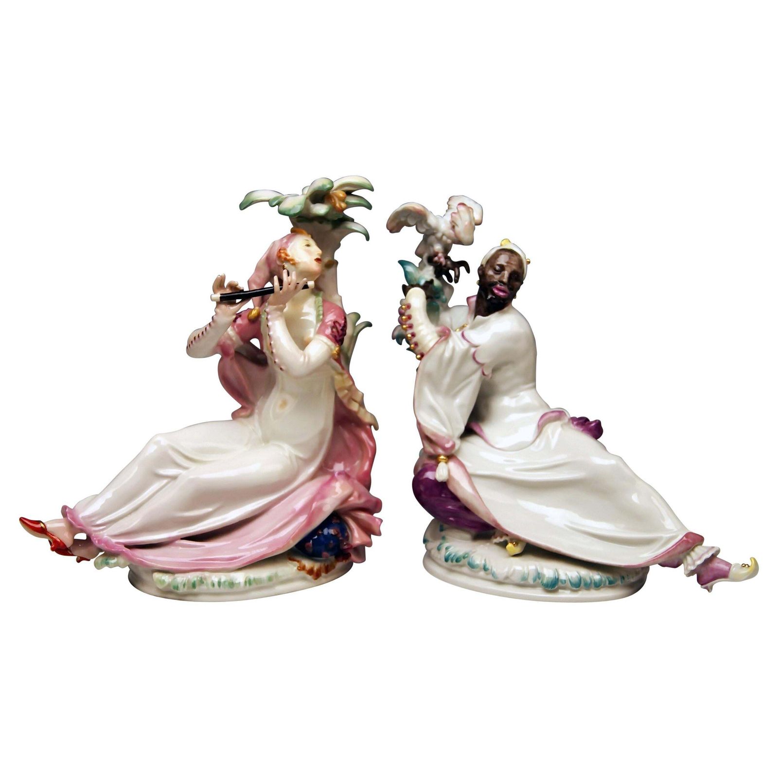 Meissen Pair Of Oriental Figurines A 1146 67073 Scheurich Made 20th Century