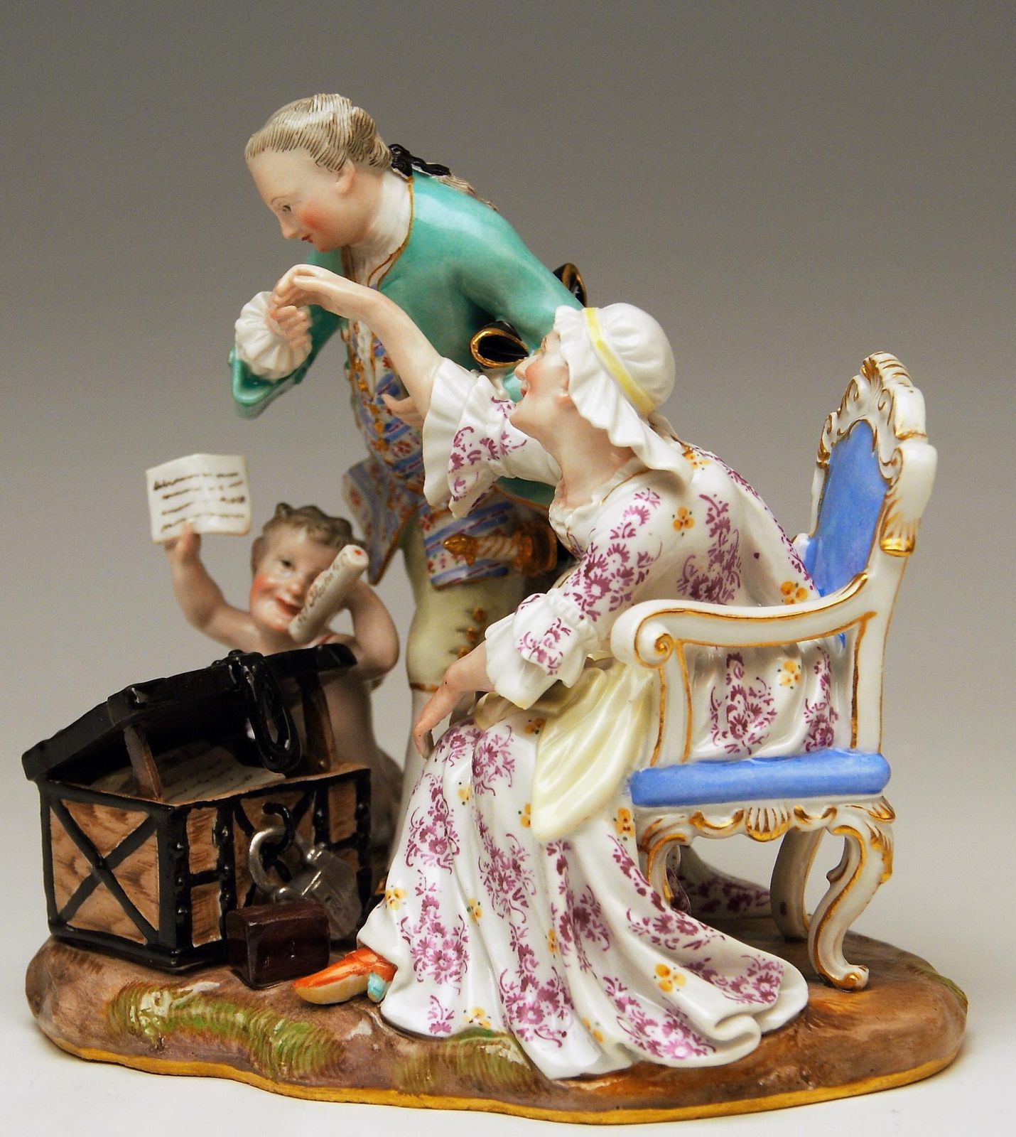 Meissen Figurines Ancient Love Legacy Hunter Model A 46 Kaendler Made Circa 1870 photo furniture