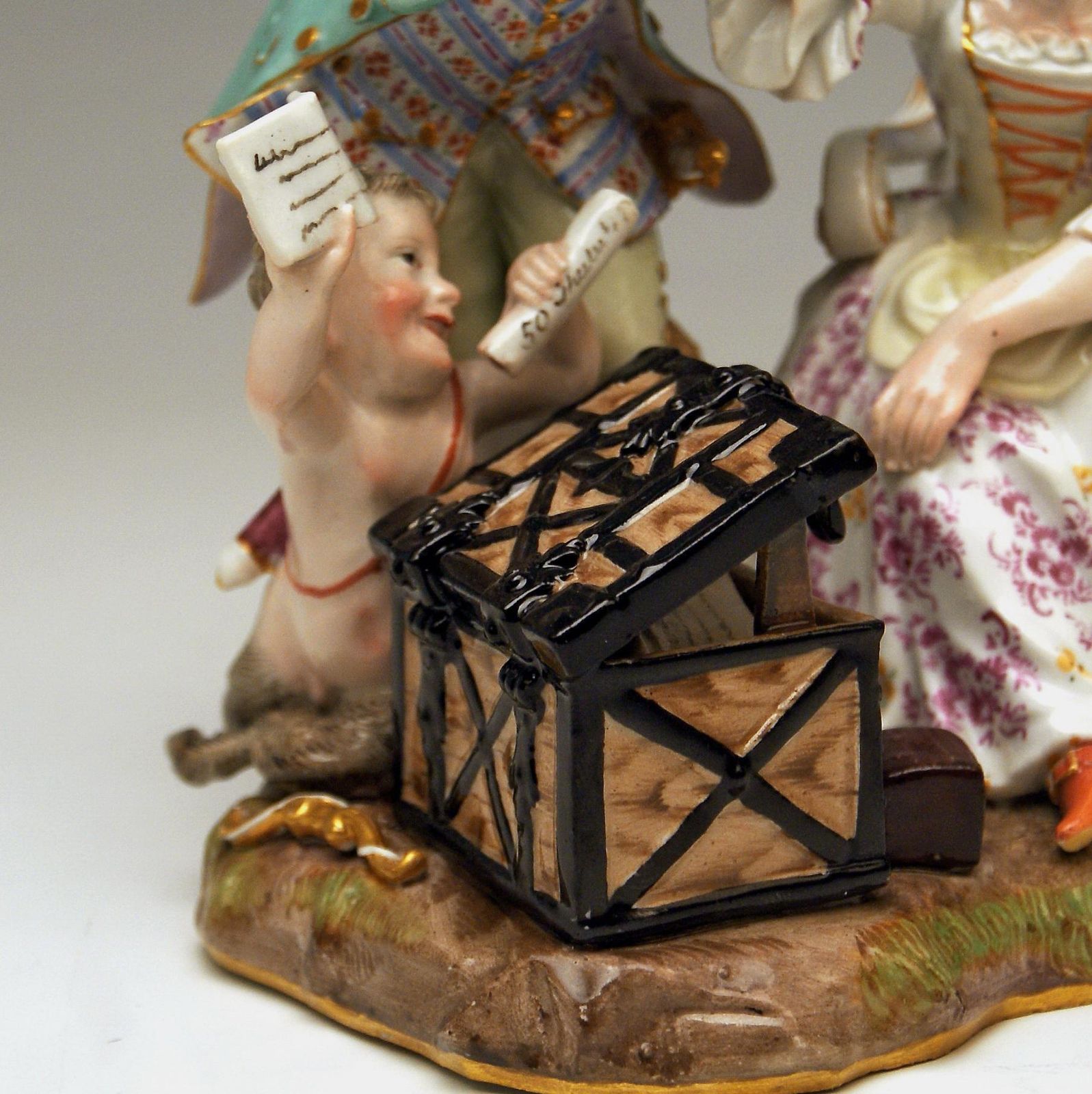 Meissen Figurines Ancient Love Legacy Hunter Model A 46 Kaendler Made Circa 1870 photo vinterior