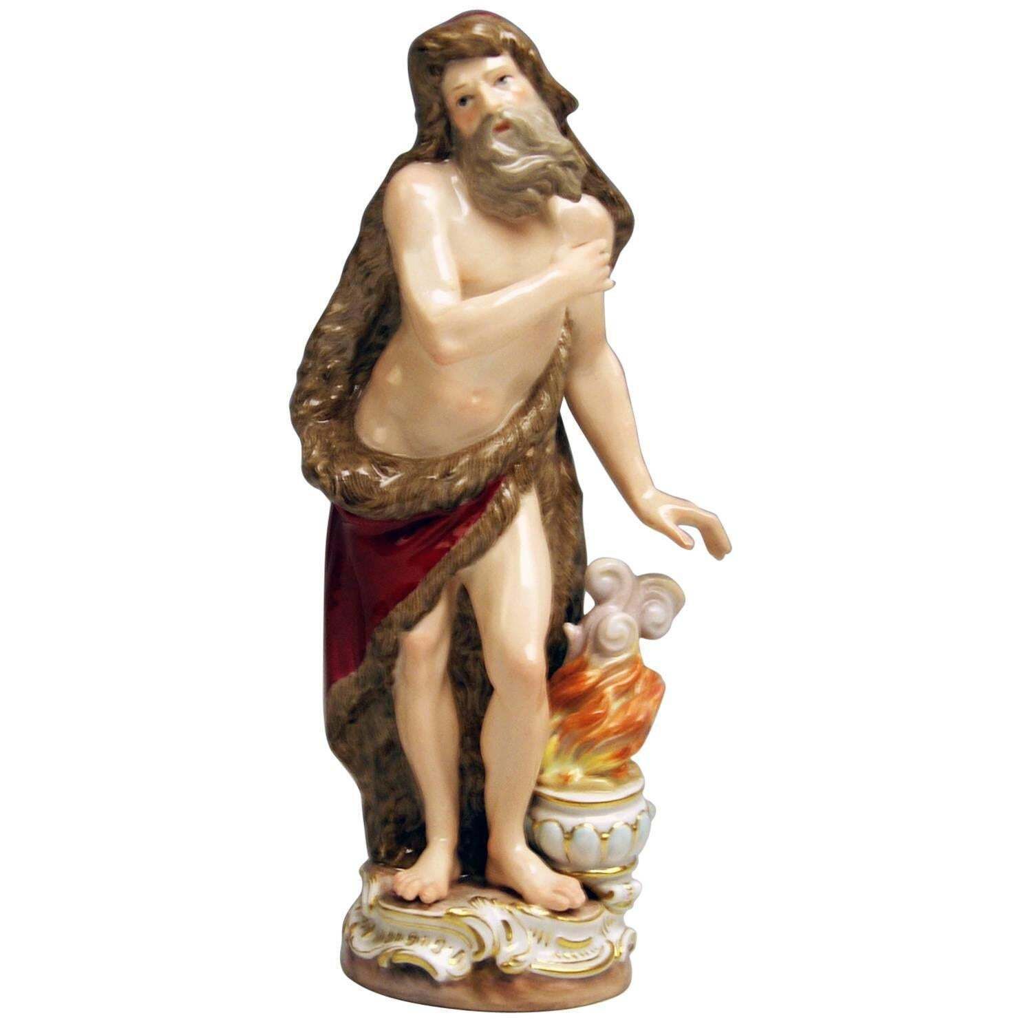 Meissen Winter Season's Figurine C 83 Kaendler Kändler Johann Joachim Made 1880