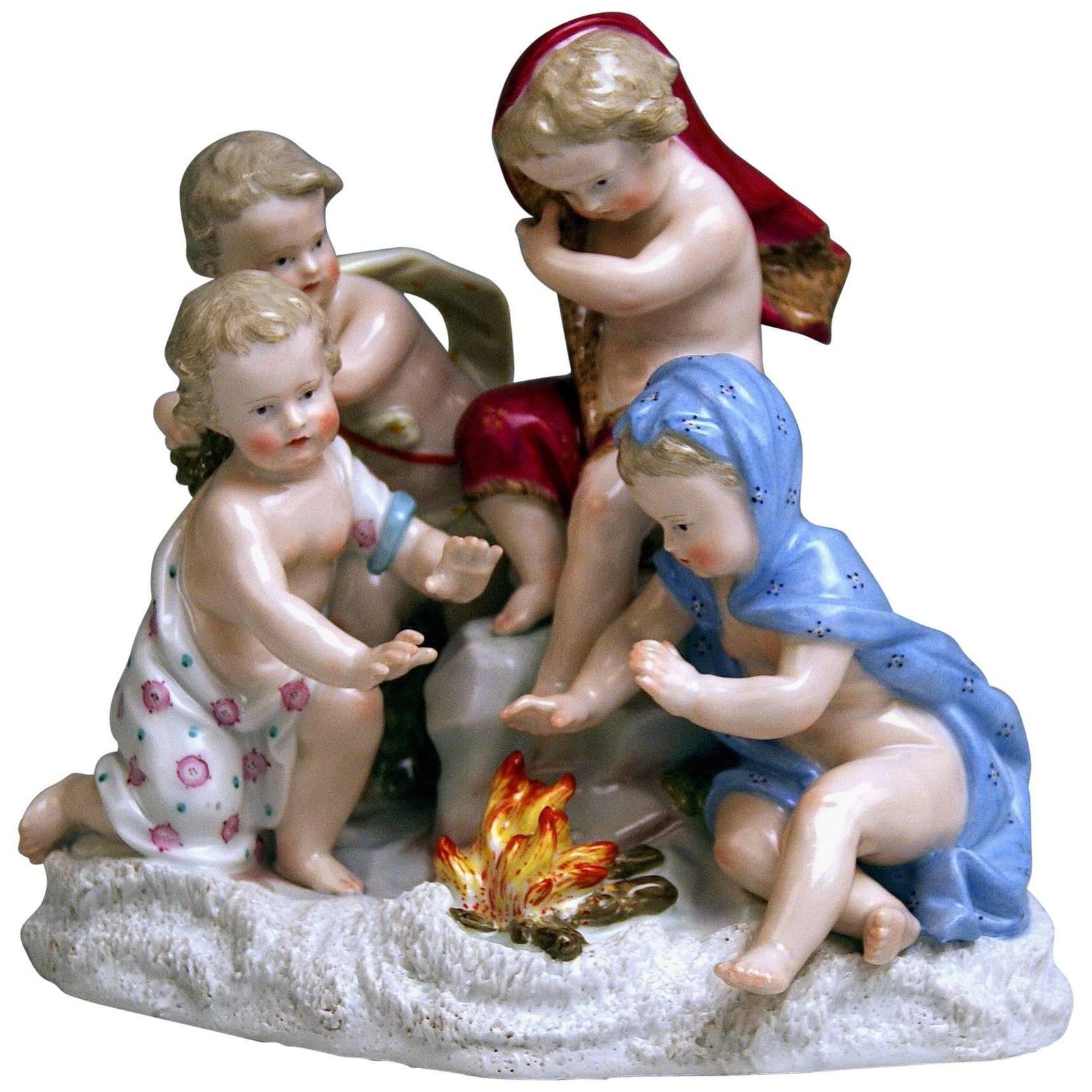 Meissen Allegory Of Winter Four Cherubs Model 2495 Johann J. Kaendler