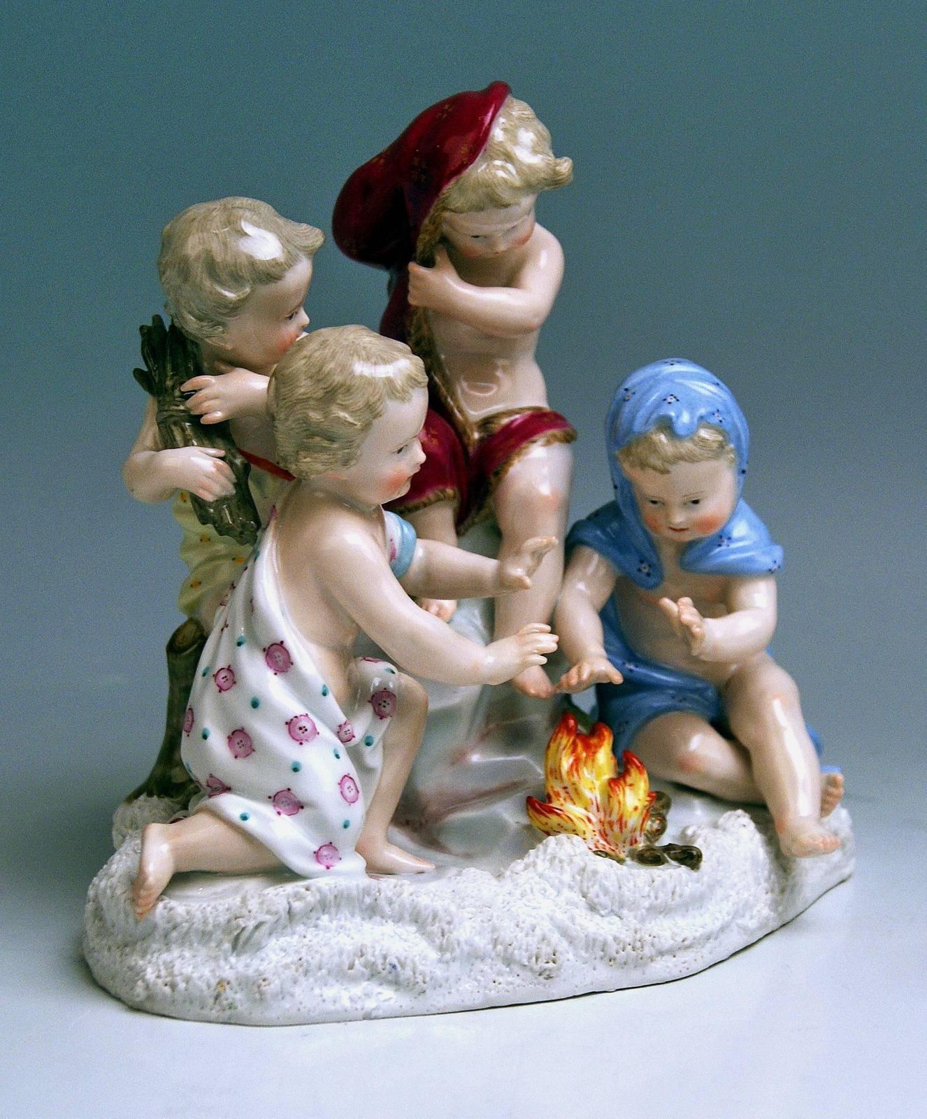 Meissen Allegory Of Winter Four Cherubs Model 2495 Johann J. Kaendler photo for sale