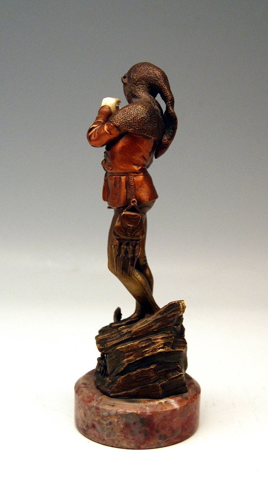 French Bronze Vintage Pied Piper Of Hamelin By Eugène Barillot, Circa 1890 photo Art
