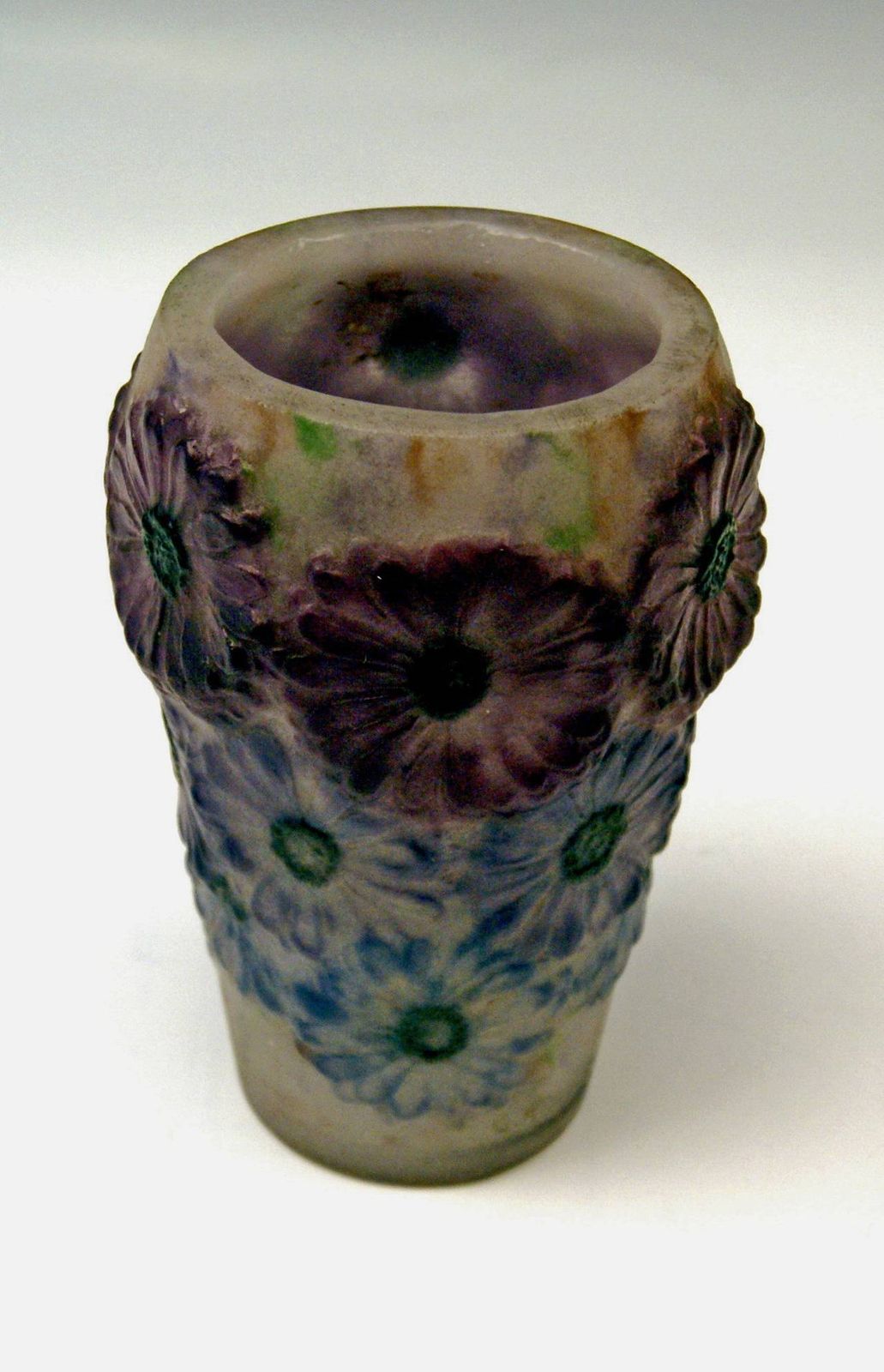 Art Deco Vase With Marigolds By Gabriel Argy Rousseau, France Circa 1920 photo Home Decor