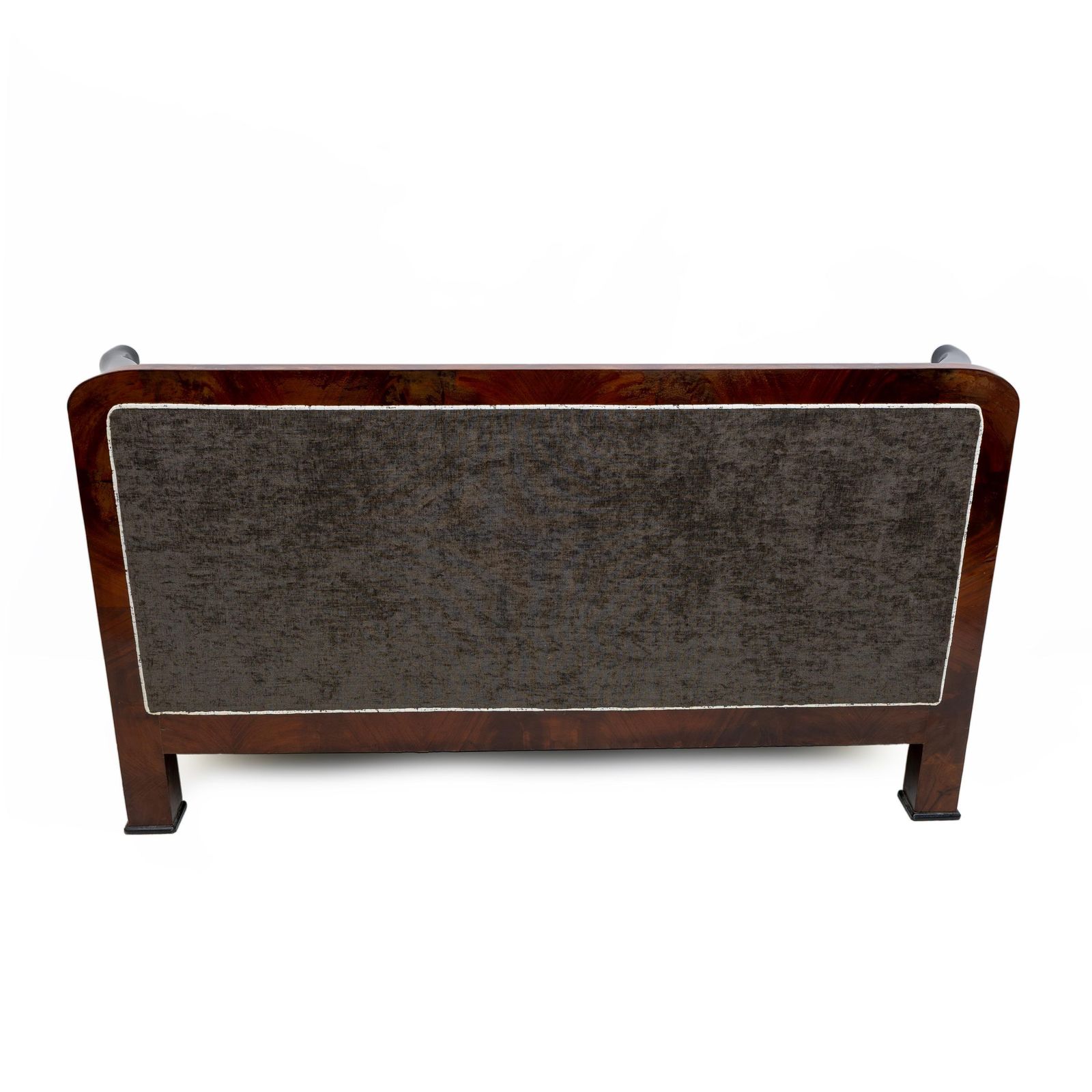 photo for sale 19th Century Biedermeier Mahogany Feather Two Armchairs And Sofa Vienna 1840