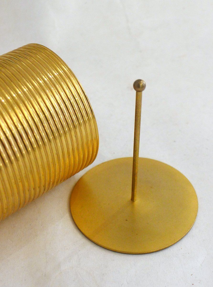 Tobacco Jar Box In Gilded Brass By Brilux For Dunhill, Switzerland, 1950s photo vintage