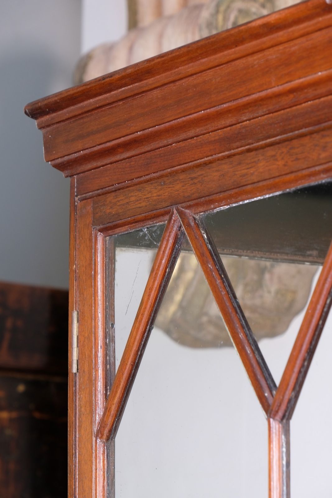 Mahogany Astral Glazed Wall Display Cupboard C 1910 photo 780.0