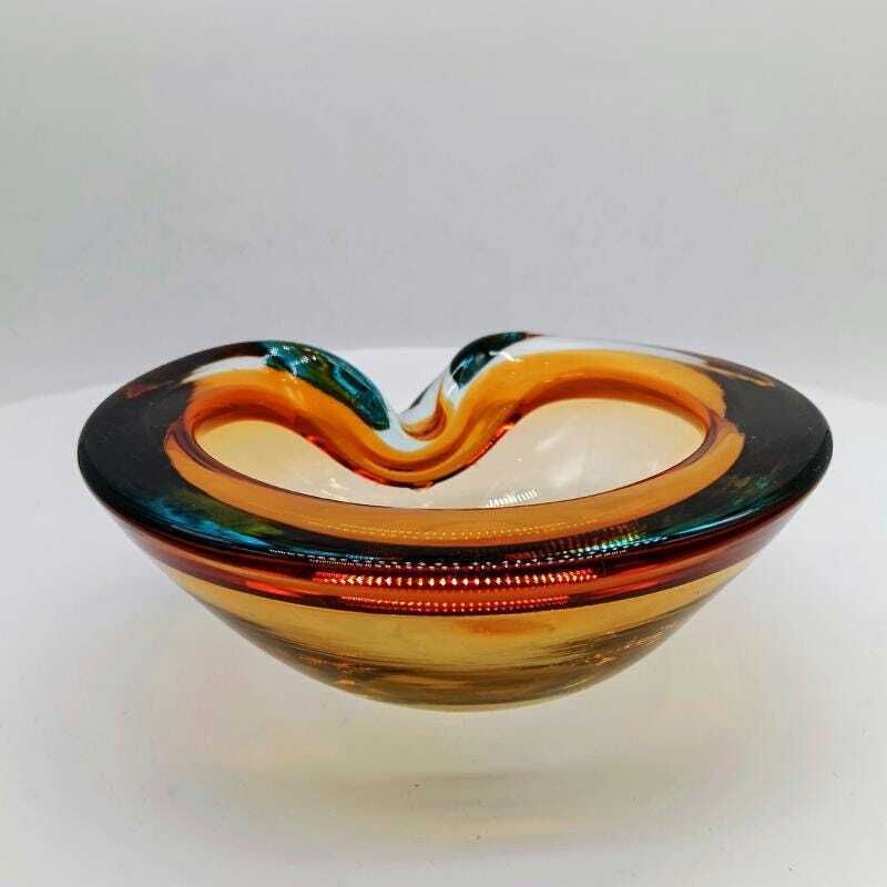 1960s Ashtray Or Catch All In Murano Glass By Flavio Poli For Seguso. Made In Italy. photo Home Decor
