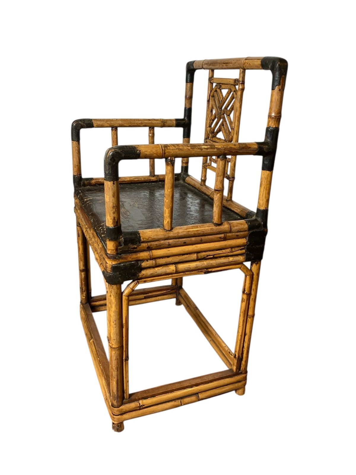 photo furniture Mid Century Pavillion Chinoiserie Bamboo Armchair Or Sidechair