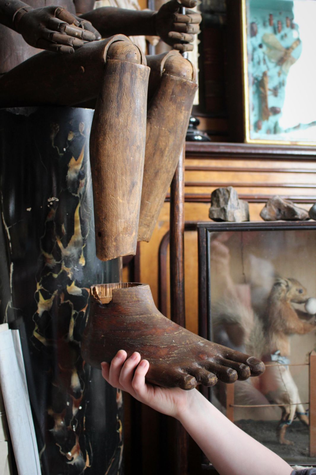 19th Century French Full Size Lay Figures Carved Wooden Foot Artist Mannequin photo furniture