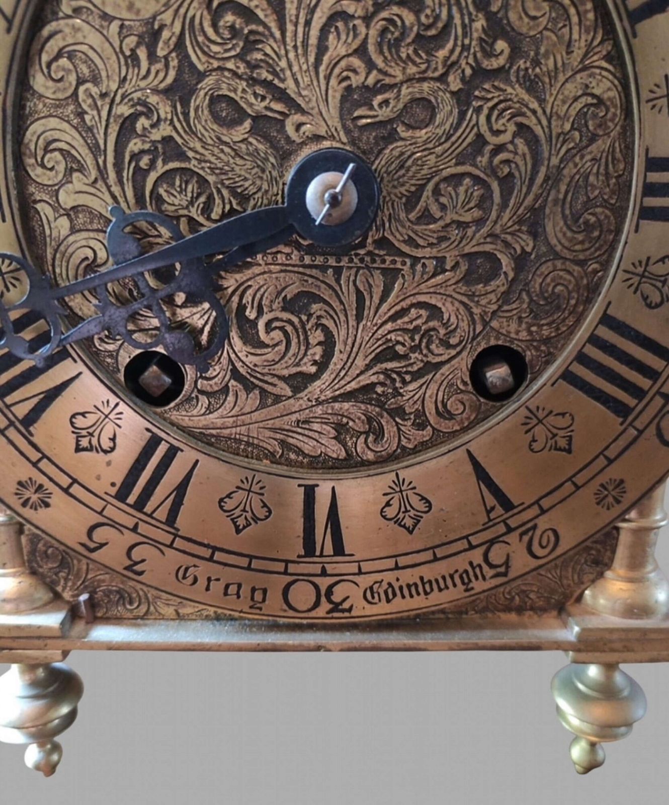 An Attractive Brass Lantern Clock By Gray Of Edinburgh photo Home Decor