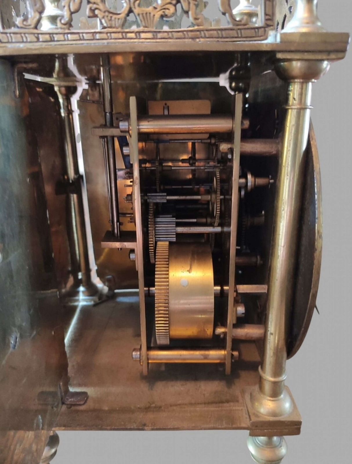 An Attractive Brass Lantern Clock By Gray Of Edinburgh photo buy