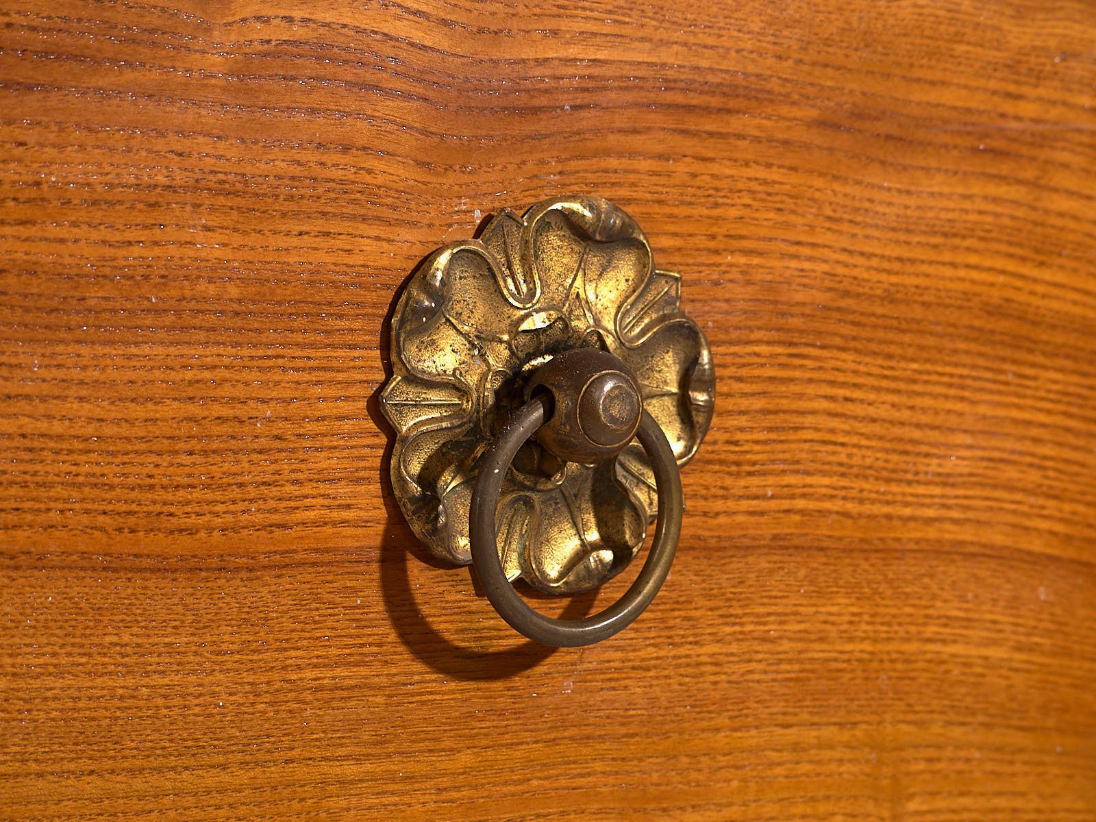 Antique Biedermeier Chest Of Drawers With Flower Shaped Hardware (C.1850) #62 photo Furniture